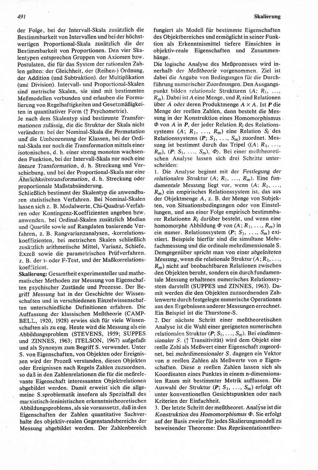 Wörterbuch der Psychologie [Deutsche Demokratische Republik (DDR)] 1976, Seite 491 (Wb. Psych. DDR 1976, S. 491)