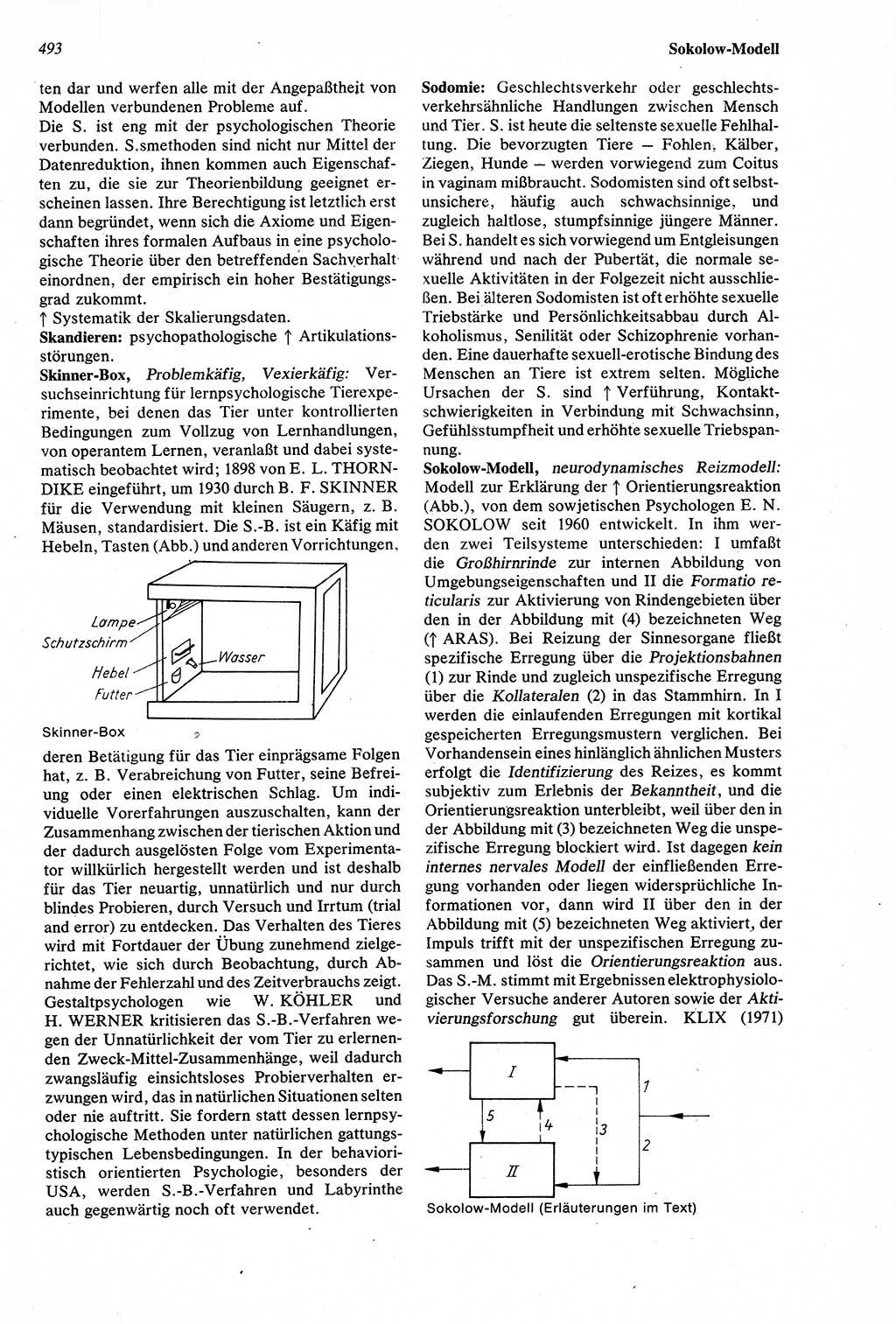 Wörterbuch der Psychologie [Deutsche Demokratische Republik (DDR)] 1976, Seite 493 (Wb. Psych. DDR 1976, S. 493)