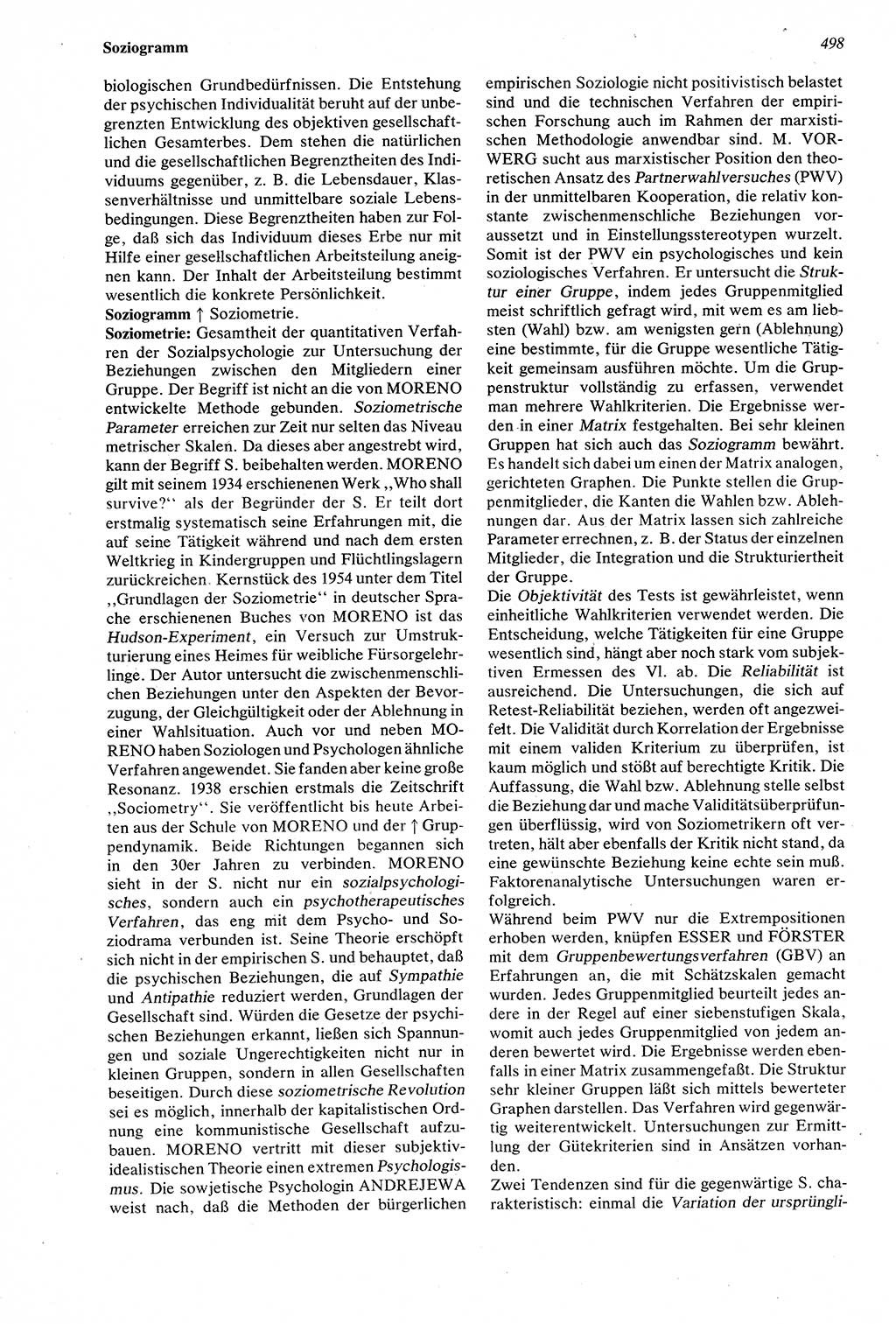 Wörterbuch der Psychologie [Deutsche Demokratische Republik (DDR)] 1976, Seite 498 (Wb. Psych. DDR 1976, S. 498)