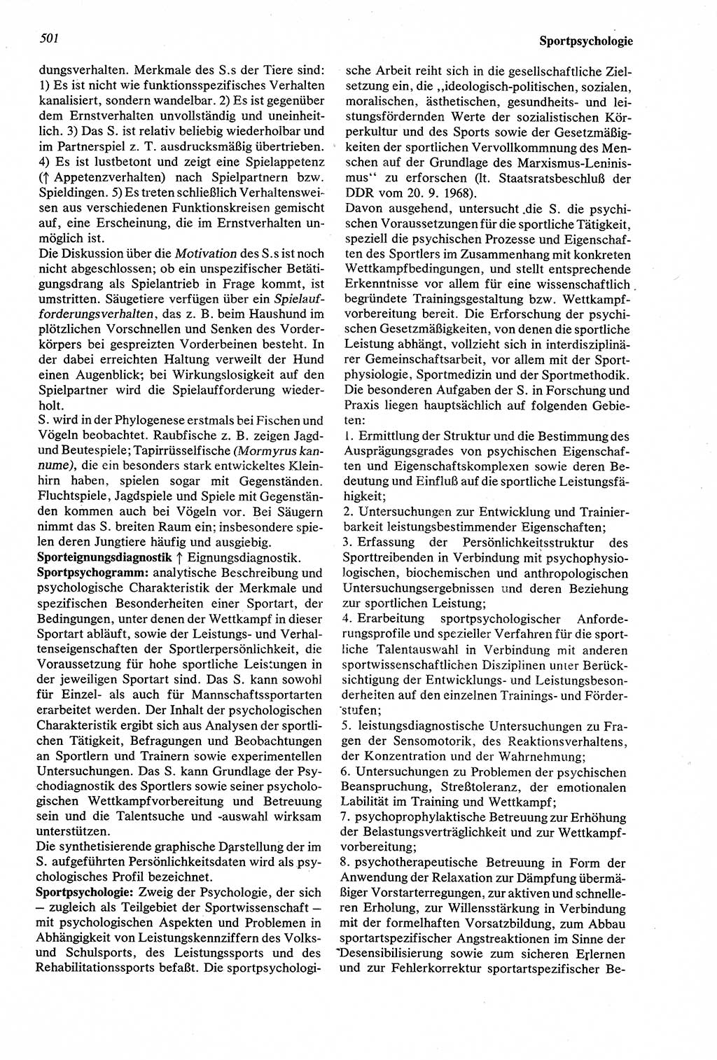 Wörterbuch der Psychologie [Deutsche Demokratische Republik (DDR)] 1976, Seite 501 (Wb. Psych. DDR 1976, S. 501)