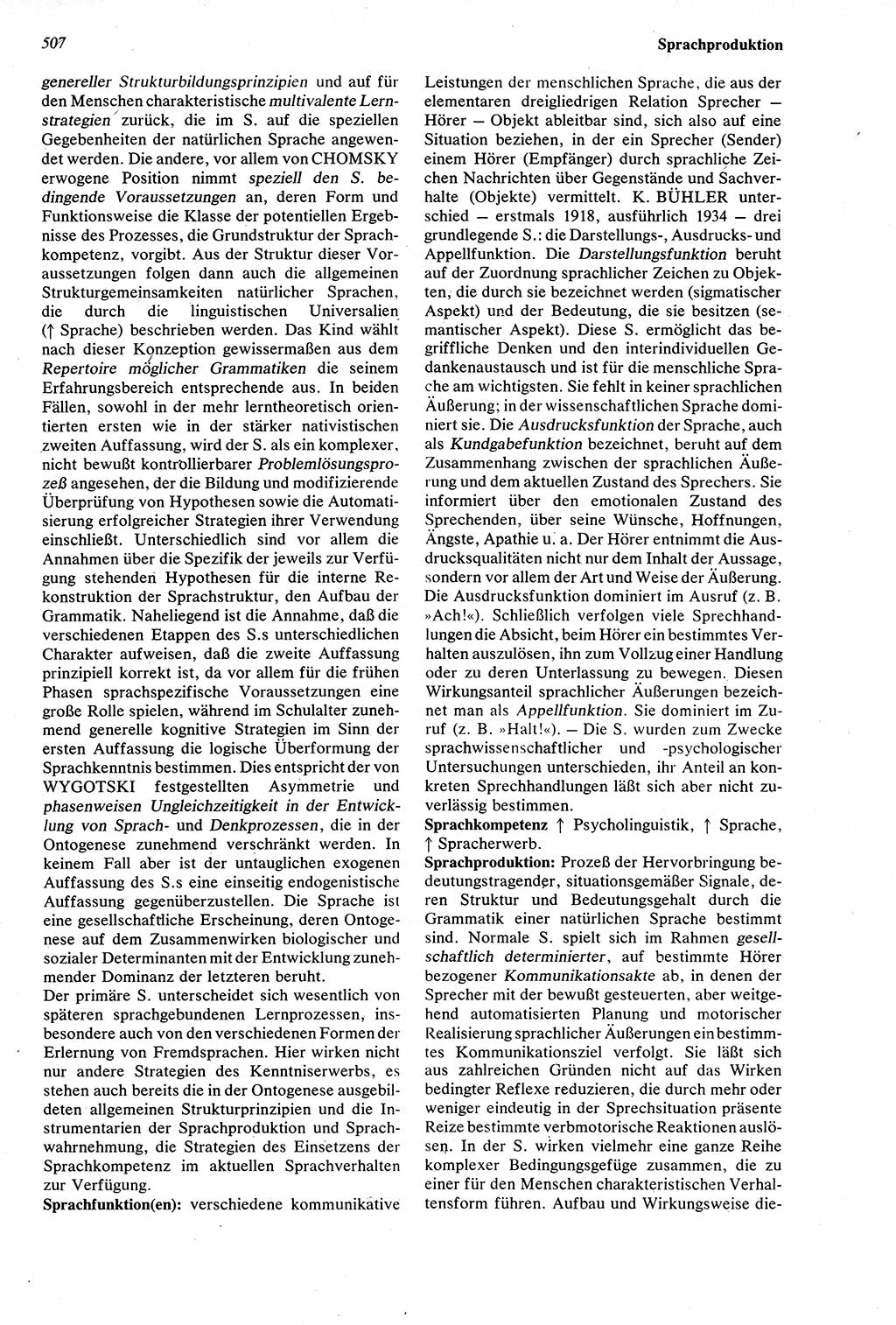 Wörterbuch der Psychologie [Deutsche Demokratische Republik (DDR)] 1976, Seite 507 (Wb. Psych. DDR 1976, S. 507)