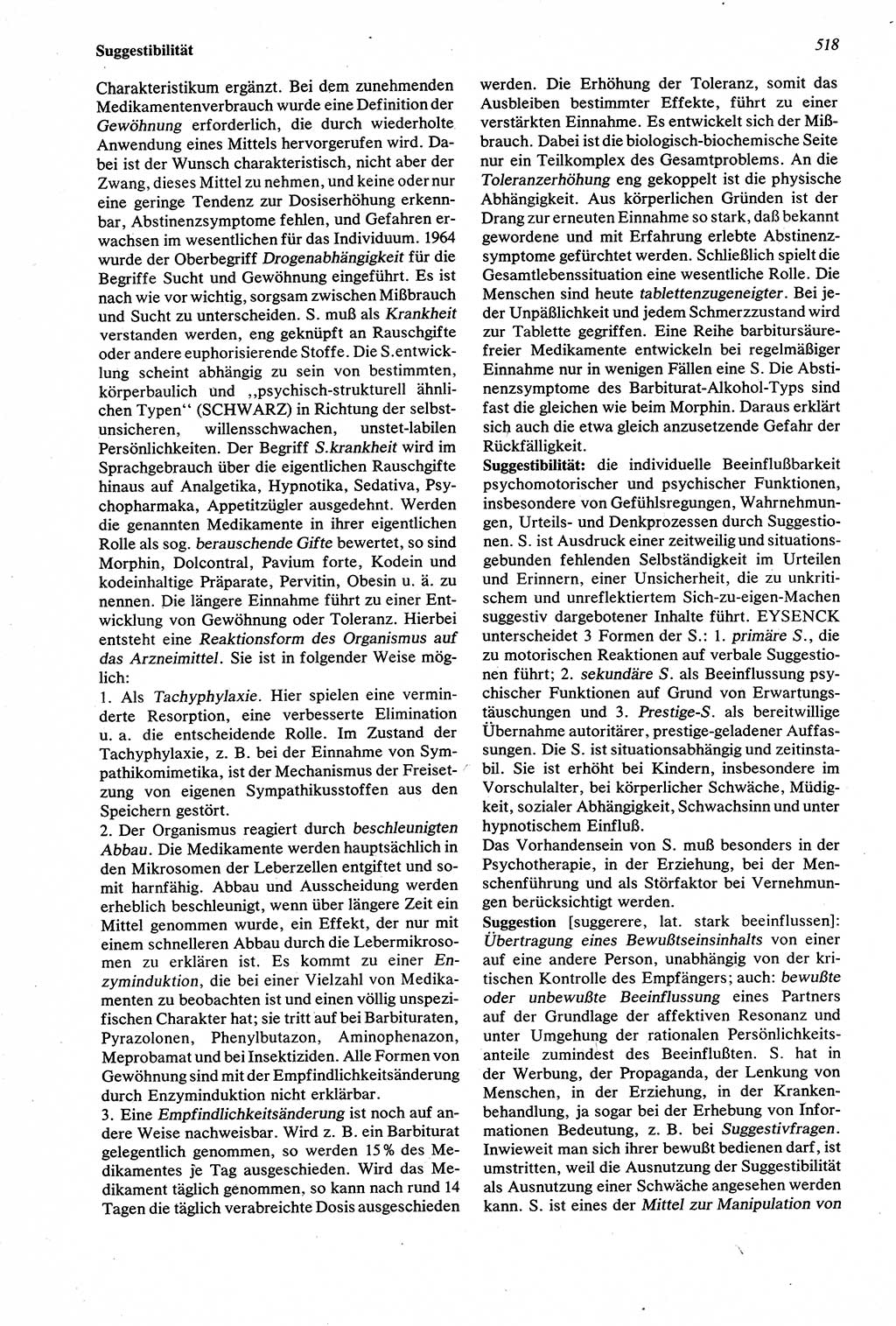 Wörterbuch der Psychologie [Deutsche Demokratische Republik (DDR)] 1976, Seite 518 (Wb. Psych. DDR 1976, S. 518)