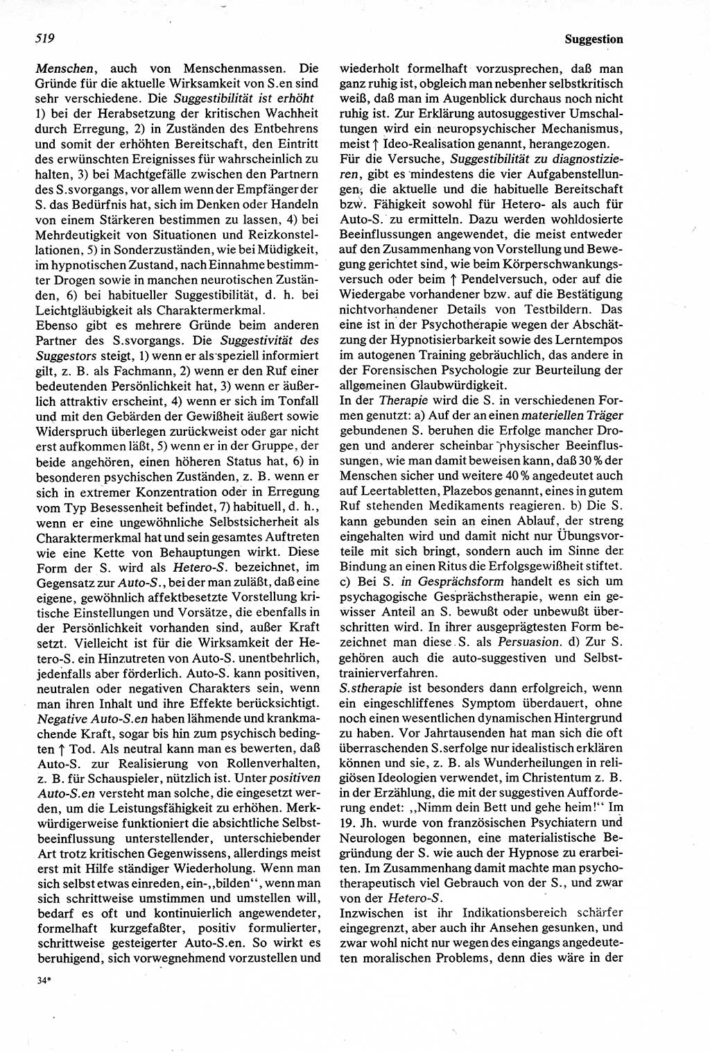 Wörterbuch der Psychologie [Deutsche Demokratische Republik (DDR)] 1976, Seite 519 (Wb. Psych. DDR 1976, S. 519)