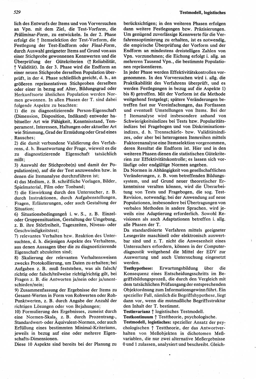 Wörterbuch der Psychologie [Deutsche Demokratische Republik (DDR)] 1976, Seite 529 (Wb. Psych. DDR 1976, S. 529)