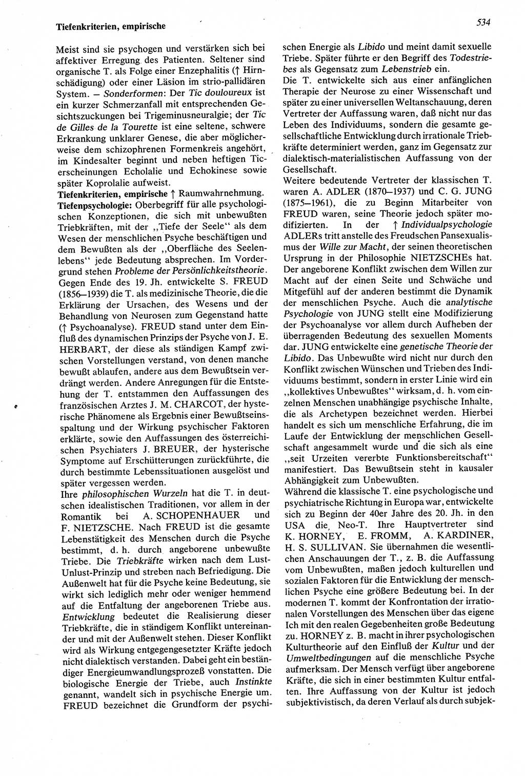 Wörterbuch der Psychologie [Deutsche Demokratische Republik (DDR)] 1976, Seite 534 (Wb. Psych. DDR 1976, S. 534)