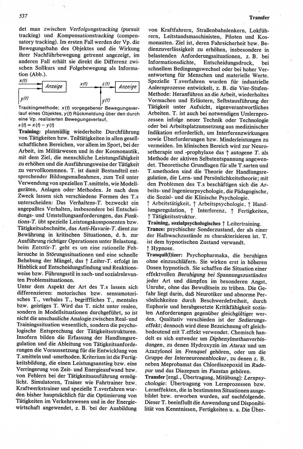 Wörterbuch der Psychologie [Deutsche Demokratische Republik (DDR)] 1976, Seite 537 (Wb. Psych. DDR 1976, S. 537)