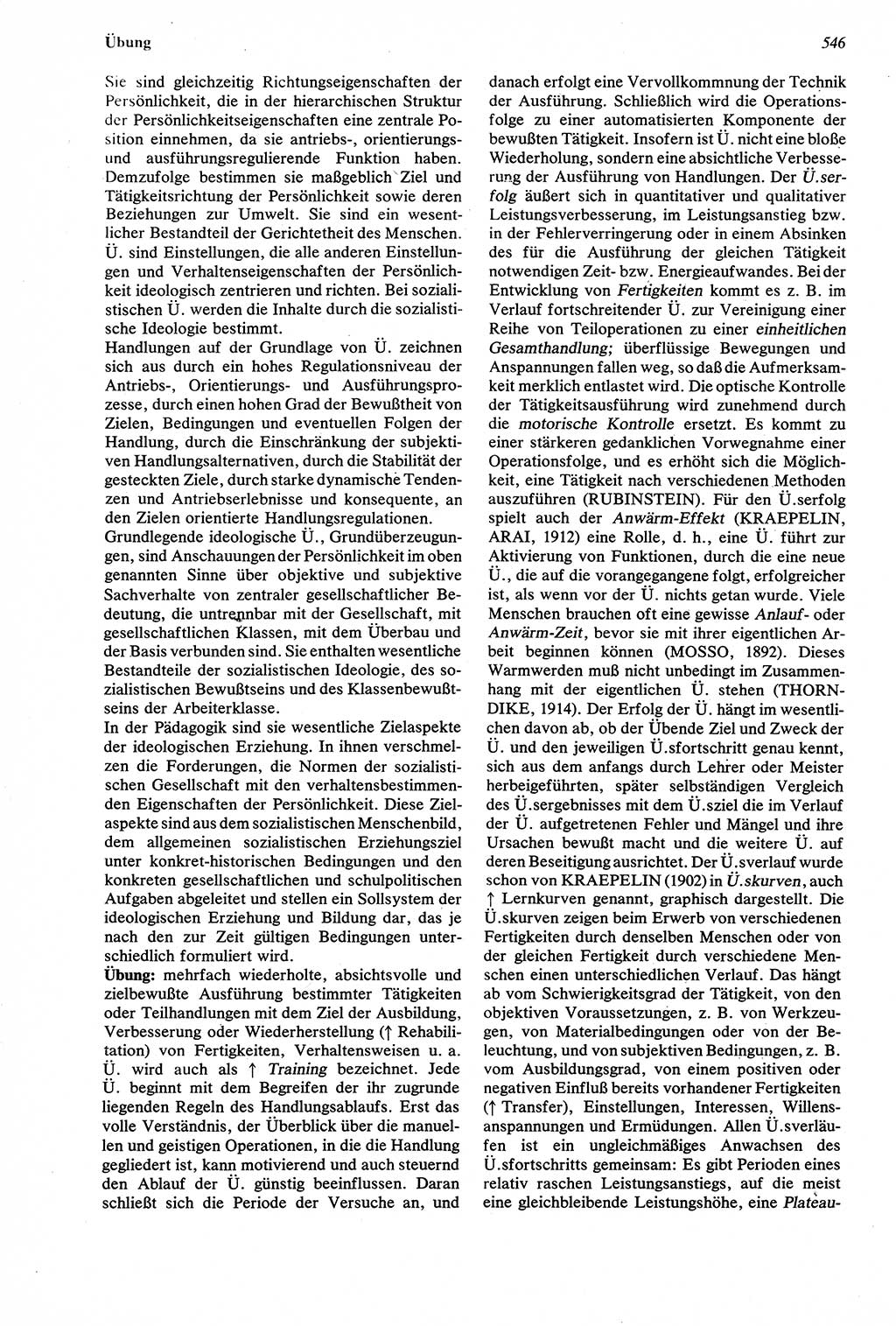 Wörterbuch der Psychologie [Deutsche Demokratische Republik (DDR)] 1976, Seite 546 (Wb. Psych. DDR 1976, S. 546)