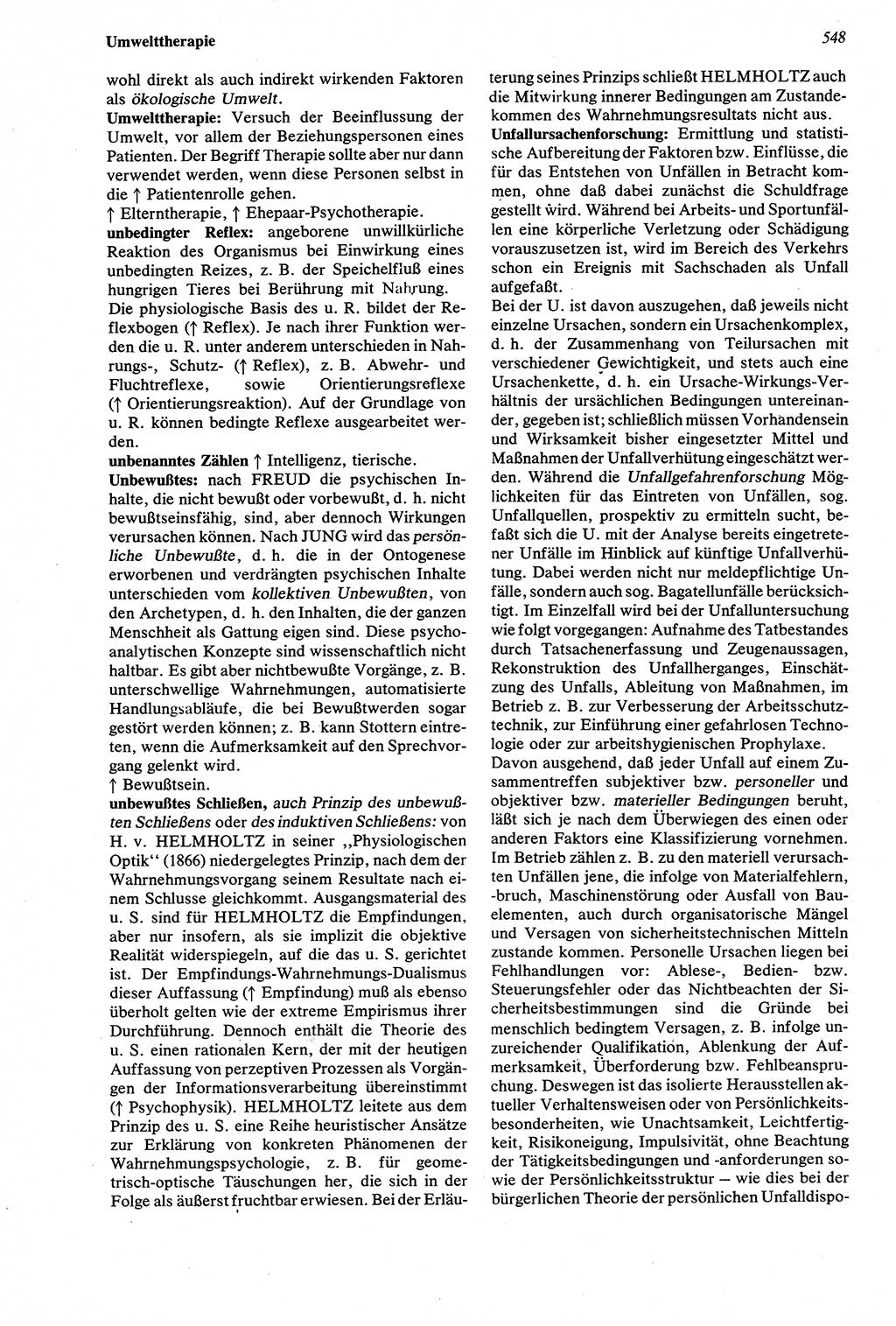 Wörterbuch der Psychologie [Deutsche Demokratische Republik (DDR)] 1976, Seite 548 (Wb. Psych. DDR 1976, S. 548)