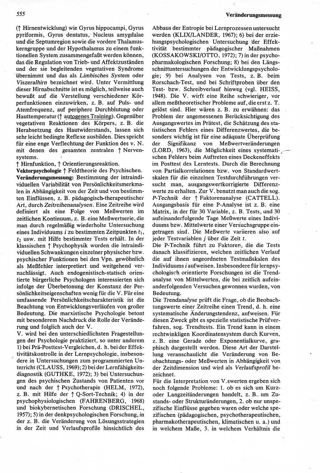 Wörterbuch der Psychologie [Deutsche Demokratische Republik (DDR)] 1976, Seite 555 (Wb. Psych. DDR 1976, S. 555)