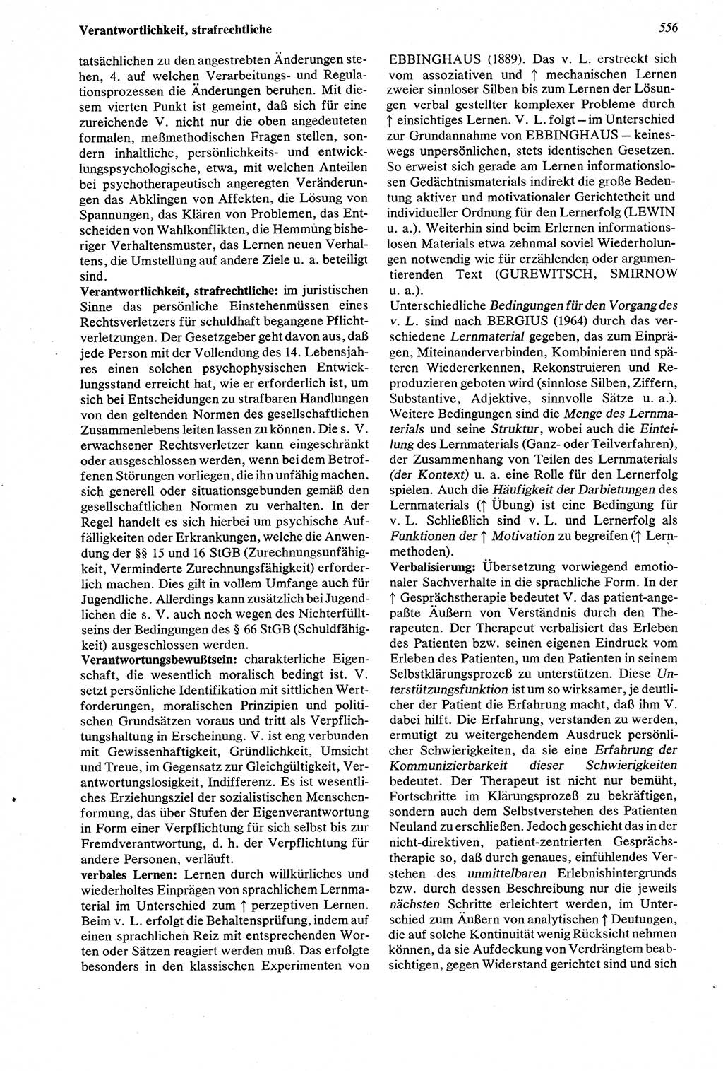 Wörterbuch der Psychologie [Deutsche Demokratische Republik (DDR)] 1976, Seite 556 (Wb. Psych. DDR 1976, S. 556)