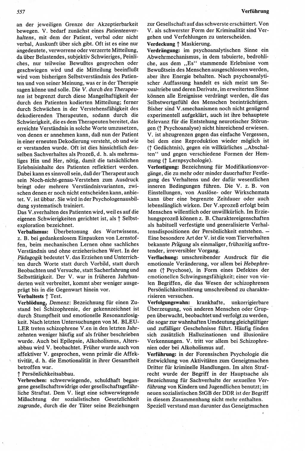 Wörterbuch der Psychologie [Deutsche Demokratische Republik (DDR)] 1976, Seite 557 (Wb. Psych. DDR 1976, S. 557)