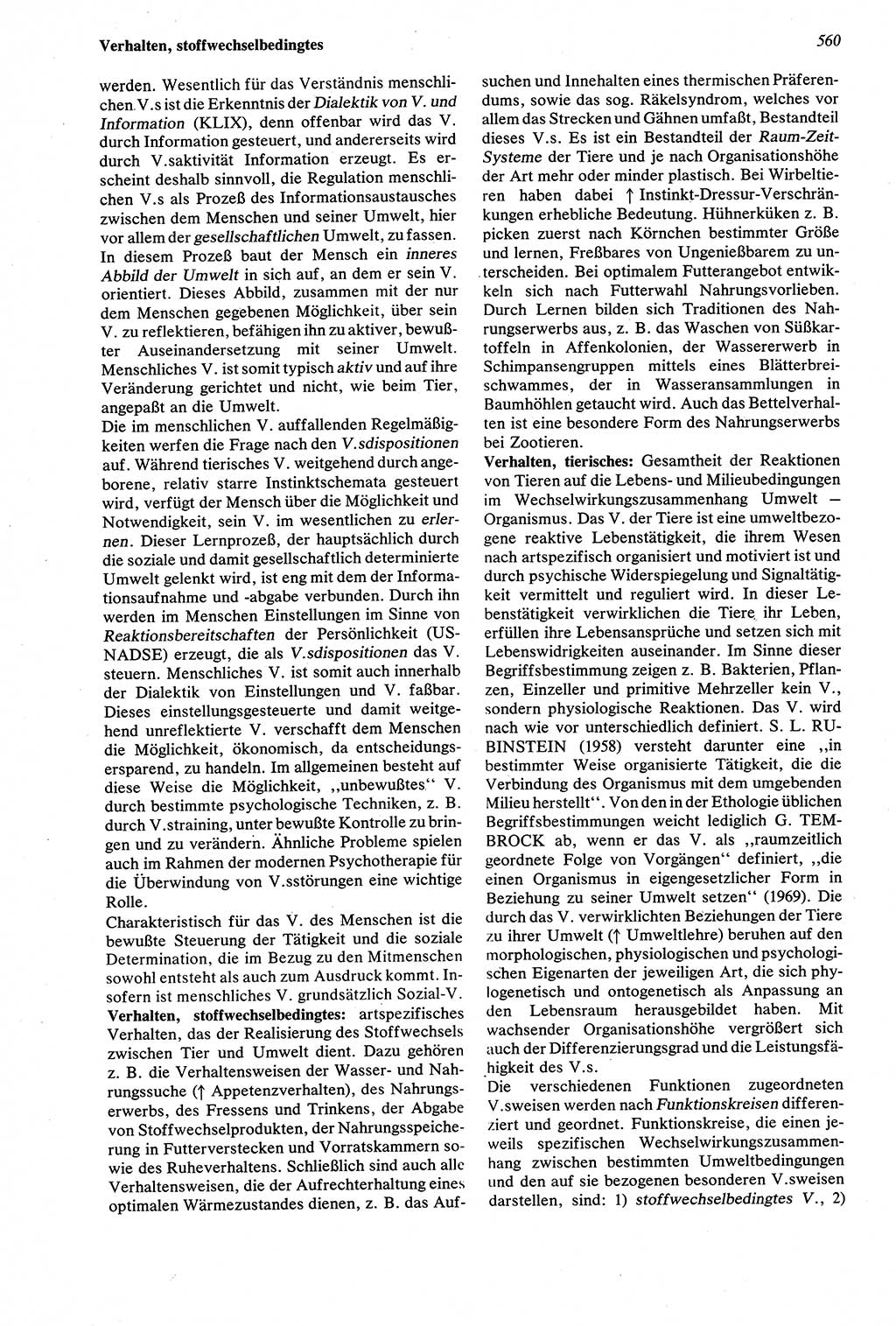 Wörterbuch der Psychologie [Deutsche Demokratische Republik (DDR)] 1976, Seite 560 (Wb. Psych. DDR 1976, S. 560)