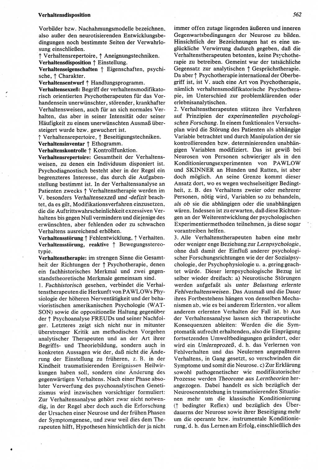 Wörterbuch der Psychologie [Deutsche Demokratische Republik (DDR)] 1976, Seite 562 (Wb. Psych. DDR 1976, S. 562)
