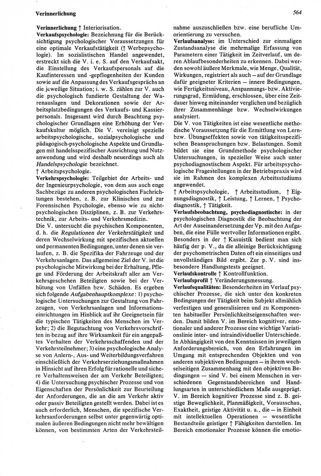 Wörterbuch der Psychologie [Deutsche Demokratische Republik (DDR)] 1976, Seite 564 (Wb. Psych. DDR 1976, S. 564)