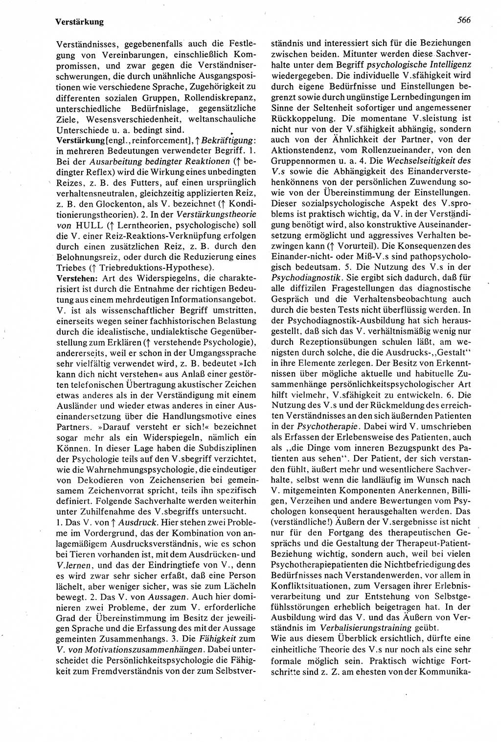Wörterbuch der Psychologie [Deutsche Demokratische Republik (DDR)] 1976, Seite 566 (Wb. Psych. DDR 1976, S. 566)