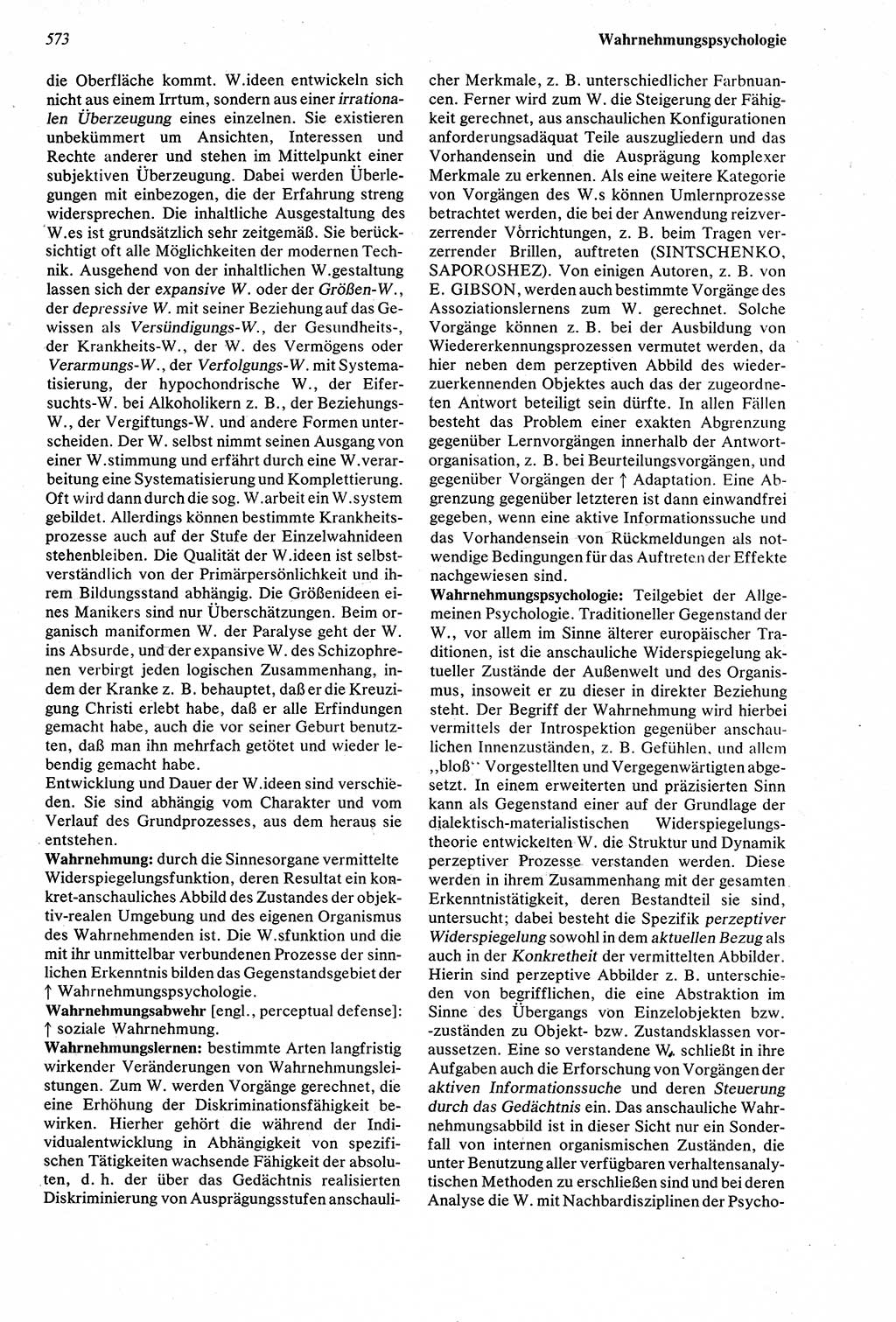 Wörterbuch der Psychologie [Deutsche Demokratische Republik (DDR)] 1976, Seite 573 (Wb. Psych. DDR 1976, S. 573)