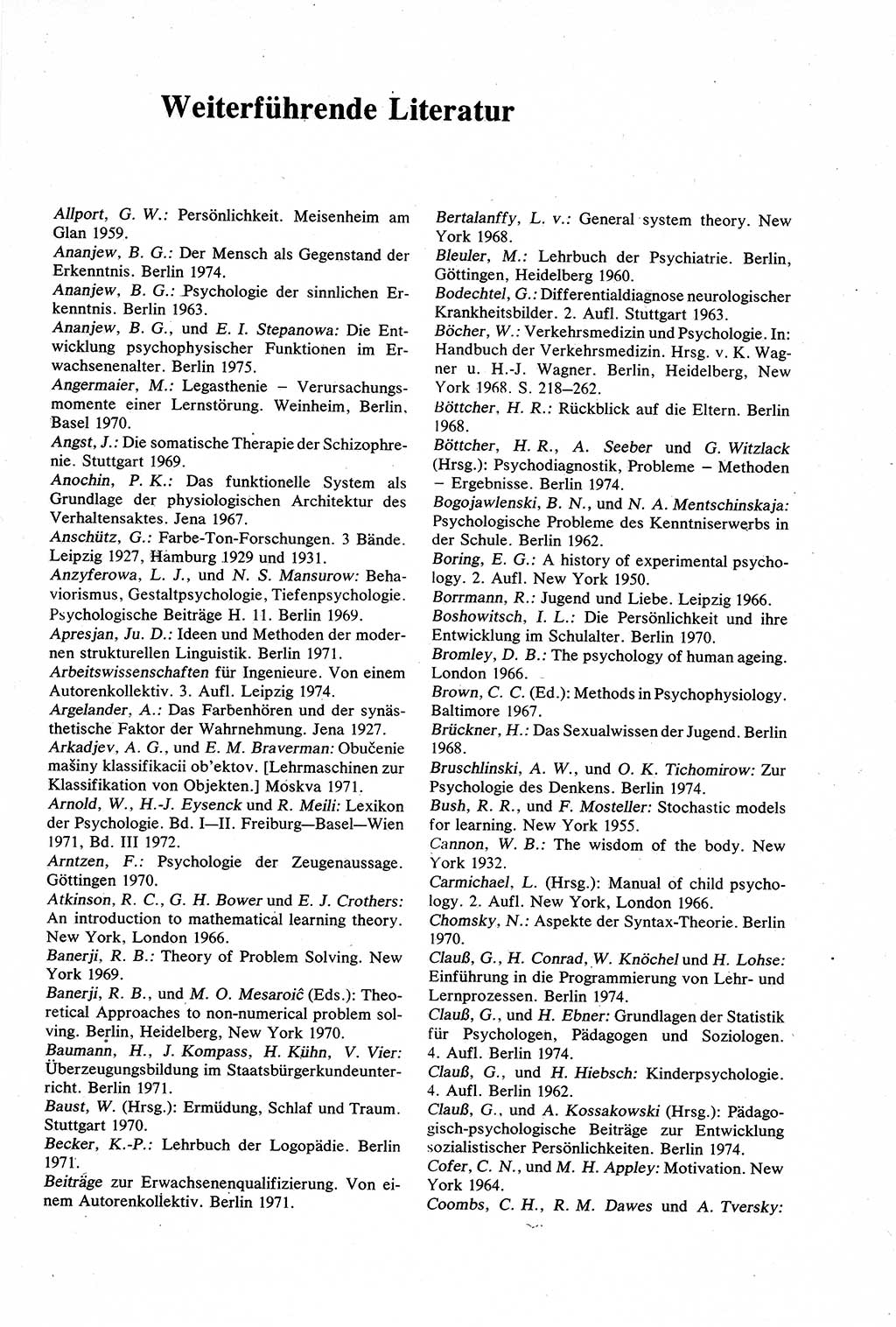 Wörterbuch der Psychologie [Deutsche Demokratische Republik (DDR)] 1976, Seite 591 (Wb. Psych. DDR 1976, S. 591)