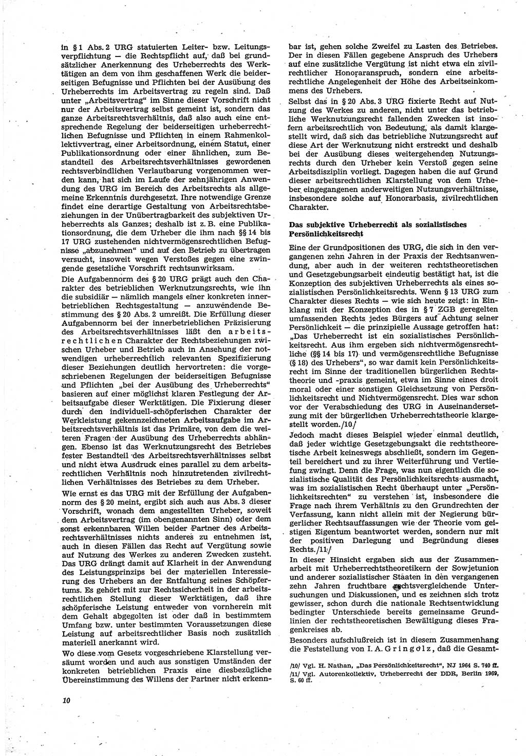 Neue Justiz (NJ), Zeitschrift für Recht und Rechtswissenschaft [Deutsche Demokratische Republik (DDR)], 30. Jahrgang 1976, Seite 10 (NJ DDR 1976, S. 10)