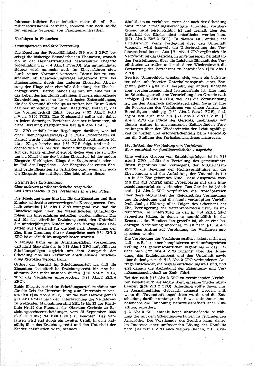 Neue Justiz (NJ), Zeitschrift für Recht und Rechtswissenschaft [Deutsche Demokratische Republik (DDR)], 30. Jahrgang 1976, Seite 13 (NJ DDR 1976, S. 13)