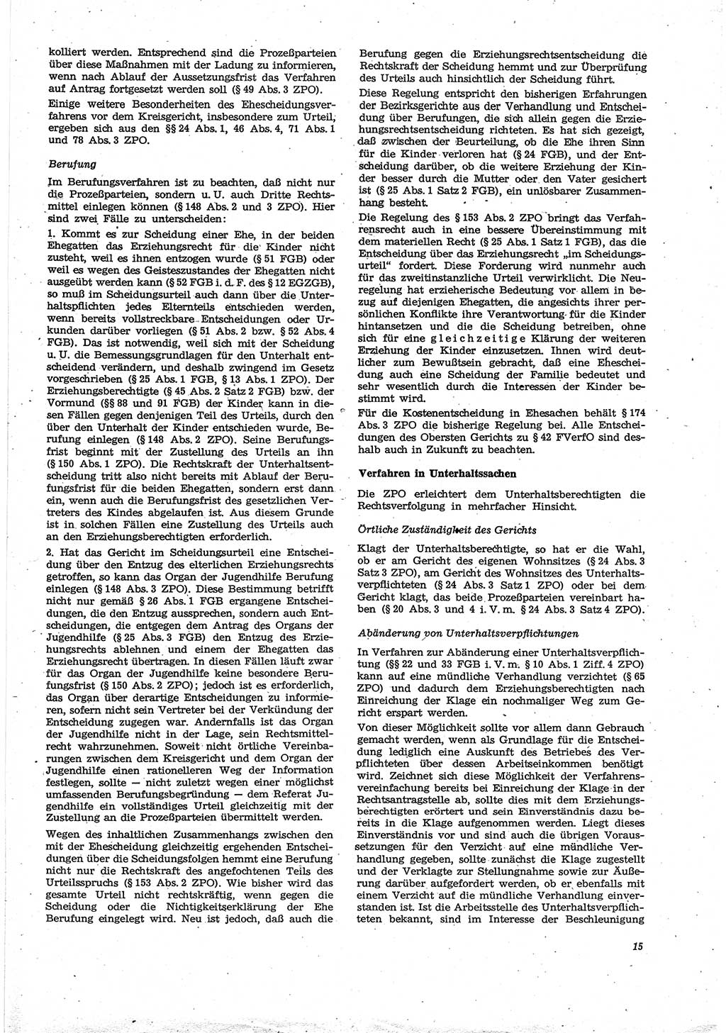 Neue Justiz (NJ), Zeitschrift für Recht und Rechtswissenschaft [Deutsche Demokratische Republik (DDR)], 30. Jahrgang 1976, Seite 15 (NJ DDR 1976, S. 15)