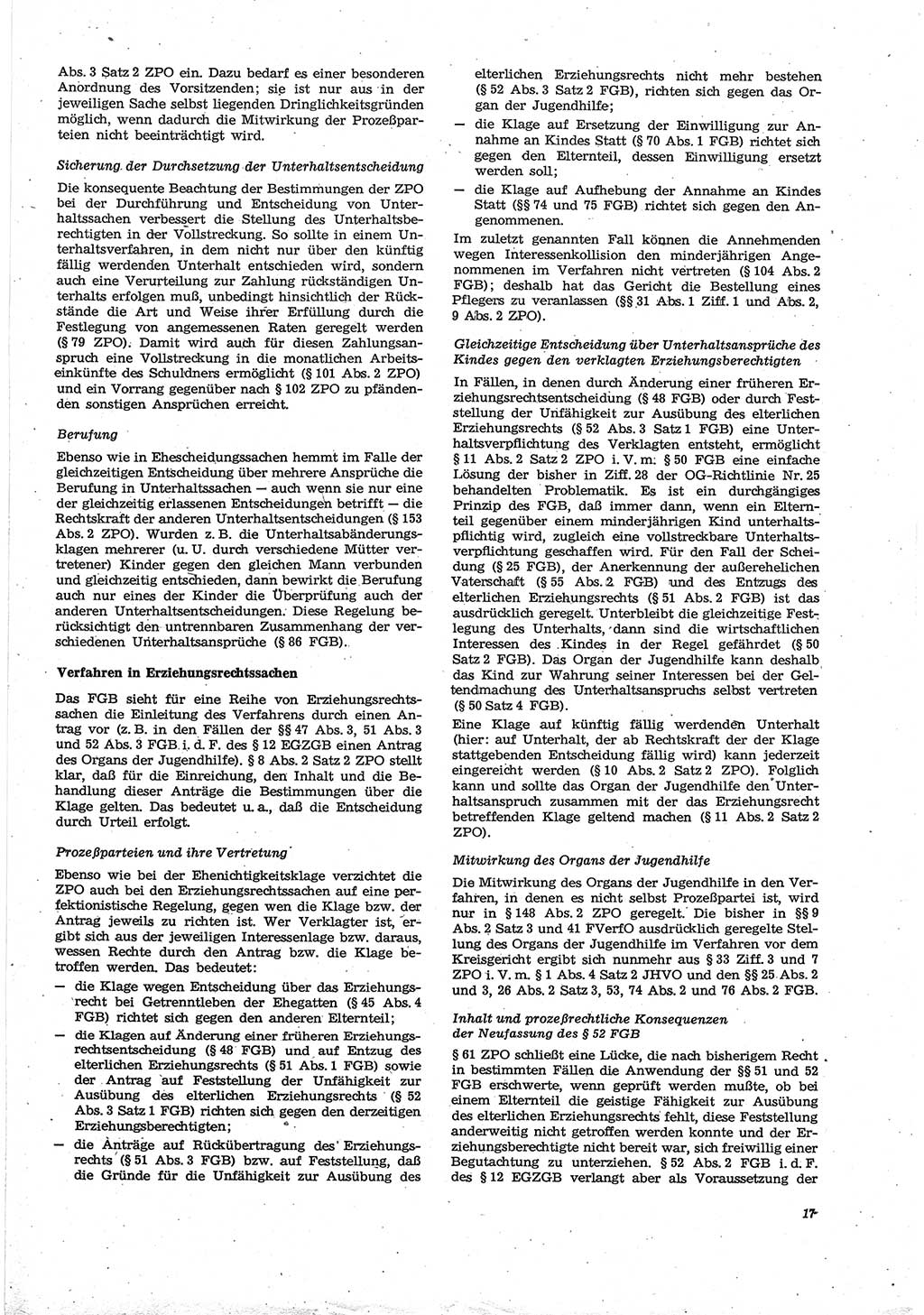 Neue Justiz (NJ), Zeitschrift für Recht und Rechtswissenschaft [Deutsche Demokratische Republik (DDR)], 30. Jahrgang 1976, Seite 17 (NJ DDR 1976, S. 17)