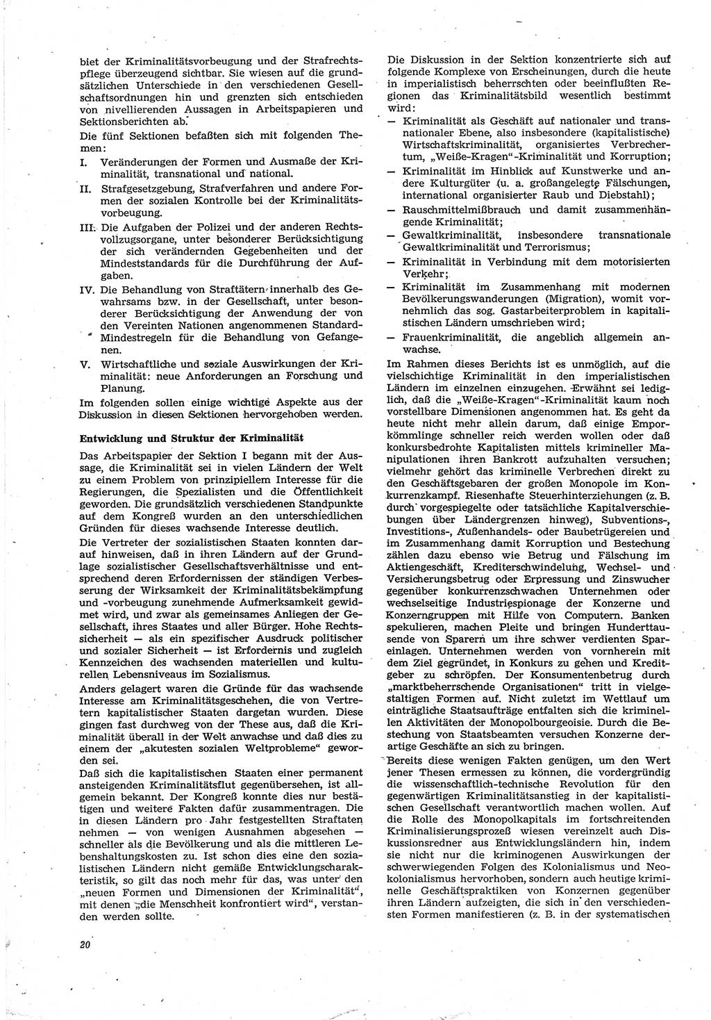 Neue Justiz (NJ), Zeitschrift für Recht und Rechtswissenschaft [Deutsche Demokratische Republik (DDR)], 30. Jahrgang 1976, Seite 20 (NJ DDR 1976, S. 20)