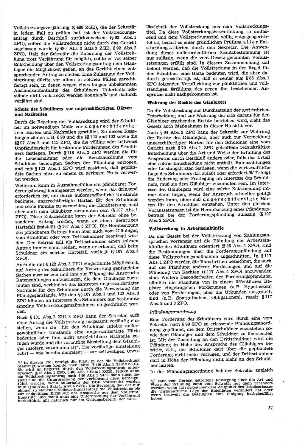 Neue Justiz (NJ), Zeitschrift für Recht und Rechtswissenschaft [Deutsche Demokratische Republik (DDR)], 30. Jahrgang 1976, Seite 51 (NJ DDR 1976, S. 51)