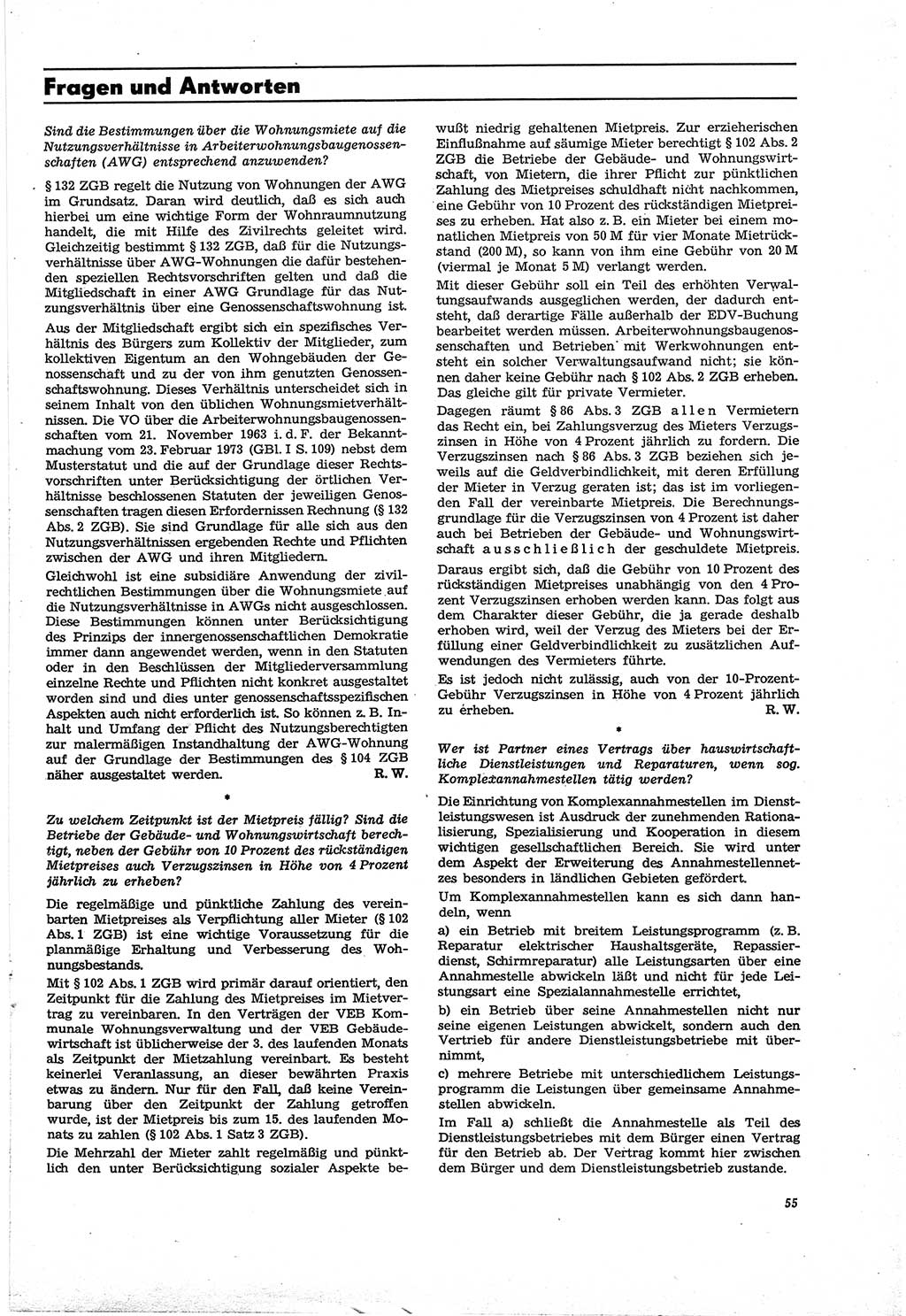 Neue Justiz (NJ), Zeitschrift für Recht und Rechtswissenschaft [Deutsche Demokratische Republik (DDR)], 30. Jahrgang 1976, Seite 55 (NJ DDR 1976, S. 55)