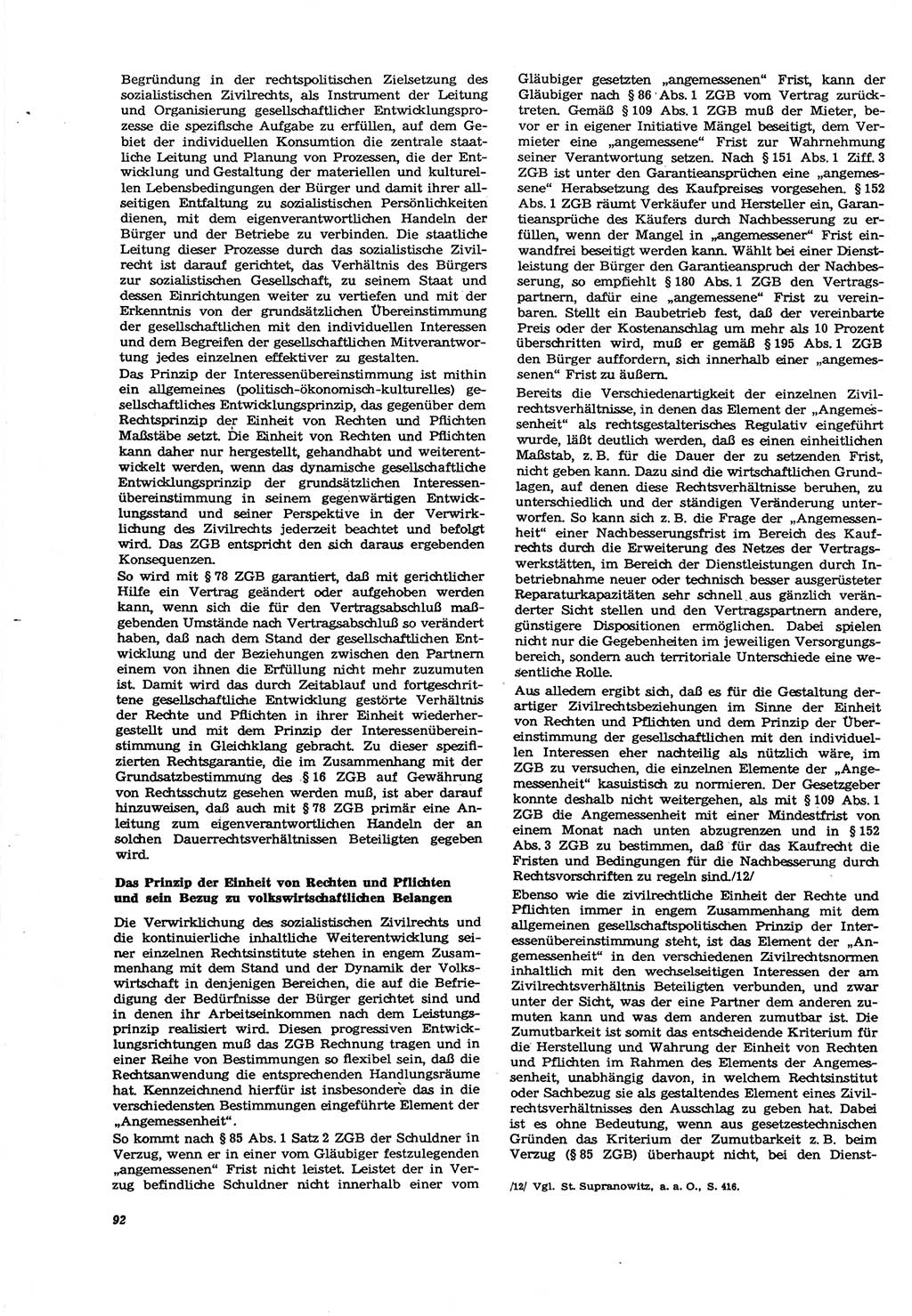 Neue Justiz (NJ), Zeitschrift für Recht und Rechtswissenschaft [Deutsche Demokratische Republik (DDR)], 30. Jahrgang 1976, Seite 92 (NJ DDR 1976, S. 92)