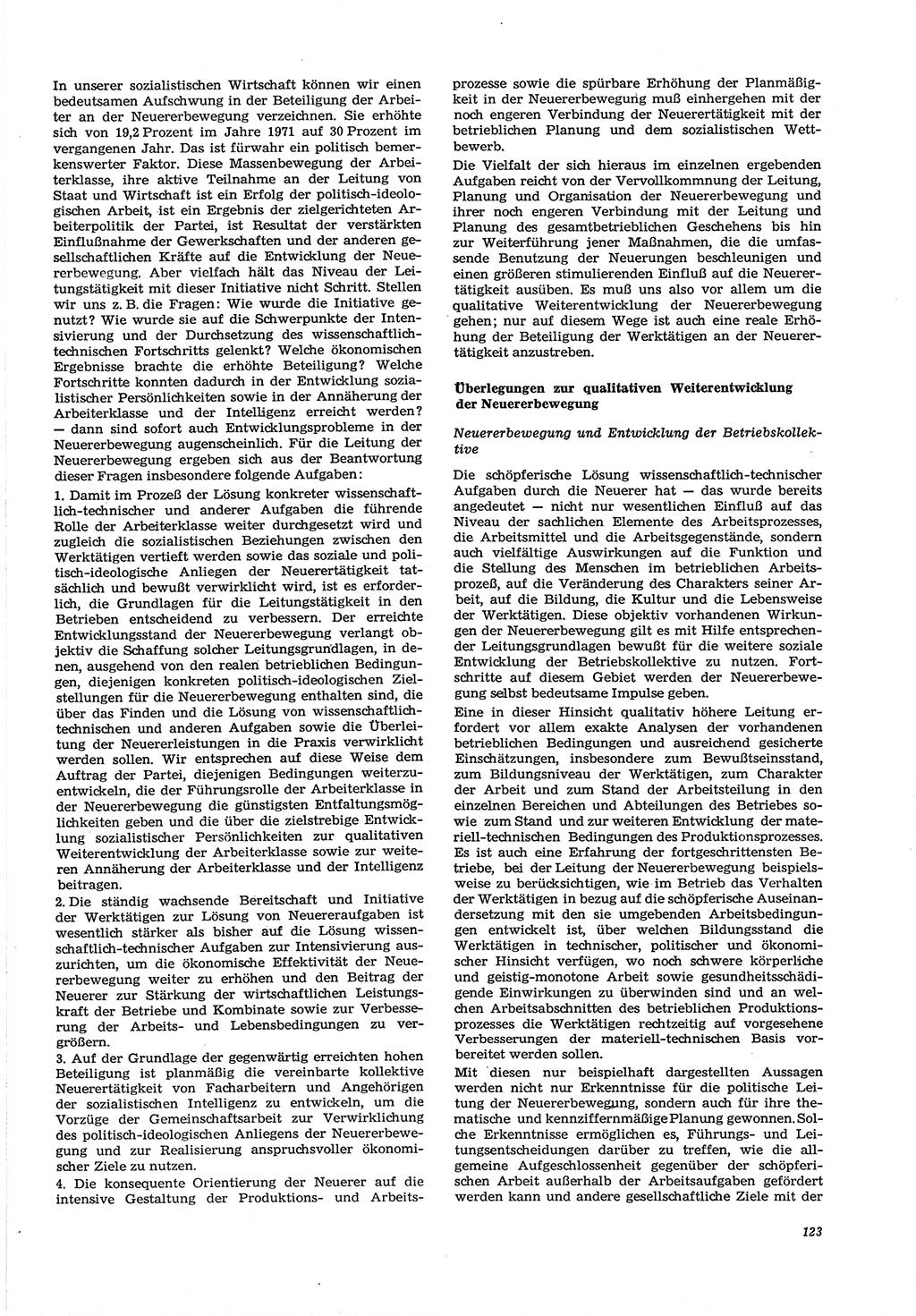 Neue Justiz (NJ), Zeitschrift für Recht und Rechtswissenschaft [Deutsche Demokratische Republik (DDR)], 30. Jahrgang 1976, Seite 123 (NJ DDR 1976, S. 123)