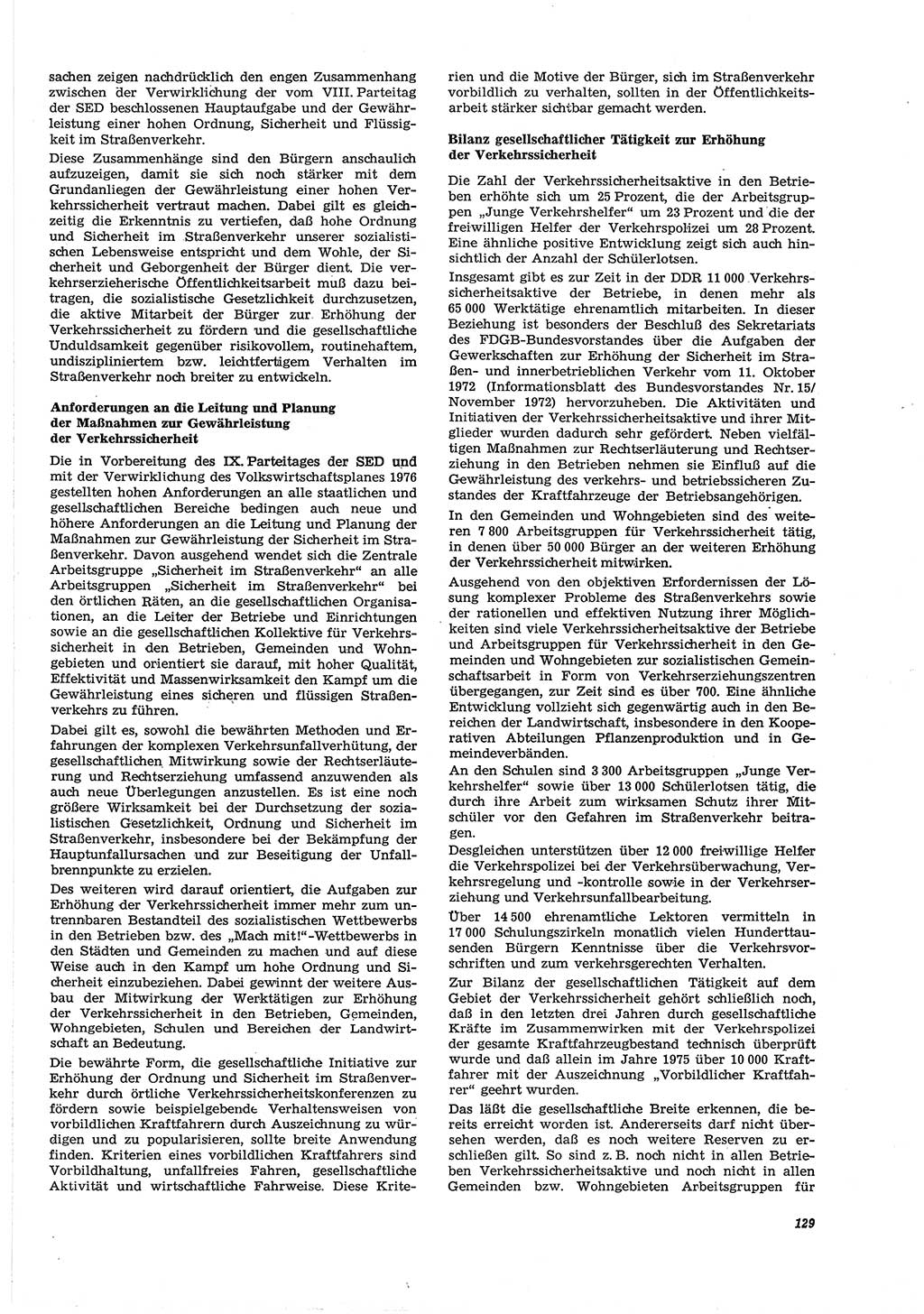 Neue Justiz (NJ), Zeitschrift für Recht und Rechtswissenschaft [Deutsche Demokratische Republik (DDR)], 30. Jahrgang 1976, Seite 129 (NJ DDR 1976, S. 129)