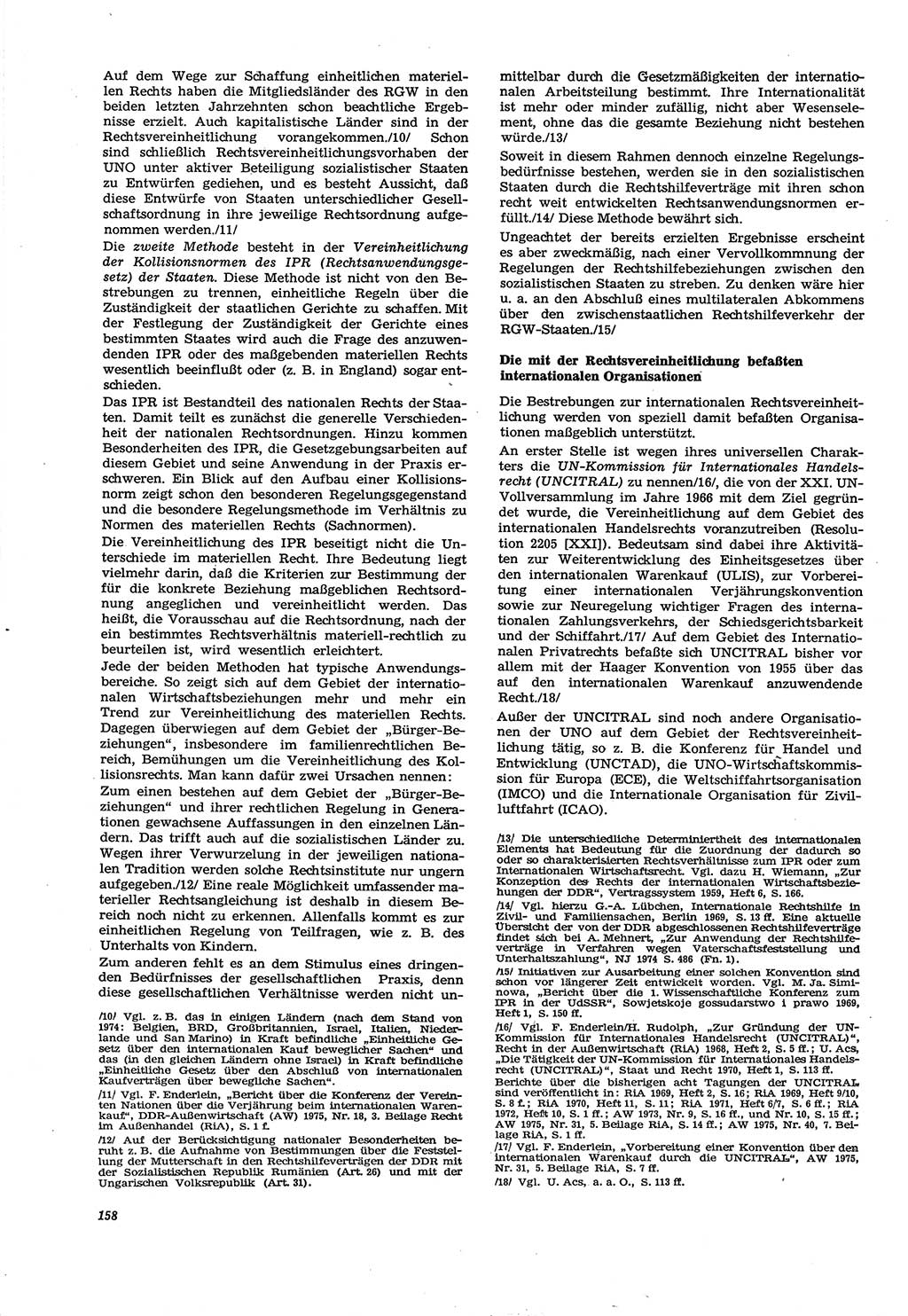 Neue Justiz (NJ), Zeitschrift für Recht und Rechtswissenschaft [Deutsche Demokratische Republik (DDR)], 30. Jahrgang 1976, Seite 158 (NJ DDR 1976, S. 158)
