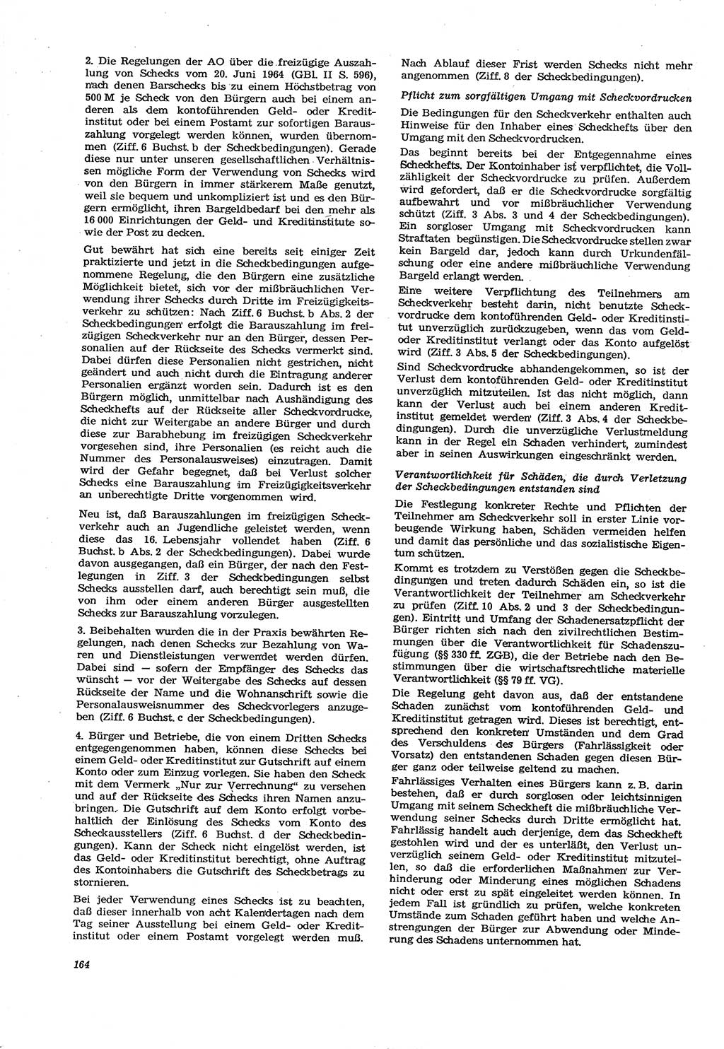 Neue Justiz (NJ), Zeitschrift für Recht und Rechtswissenschaft [Deutsche Demokratische Republik (DDR)], 30. Jahrgang 1976, Seite 164 (NJ DDR 1976, S. 164)