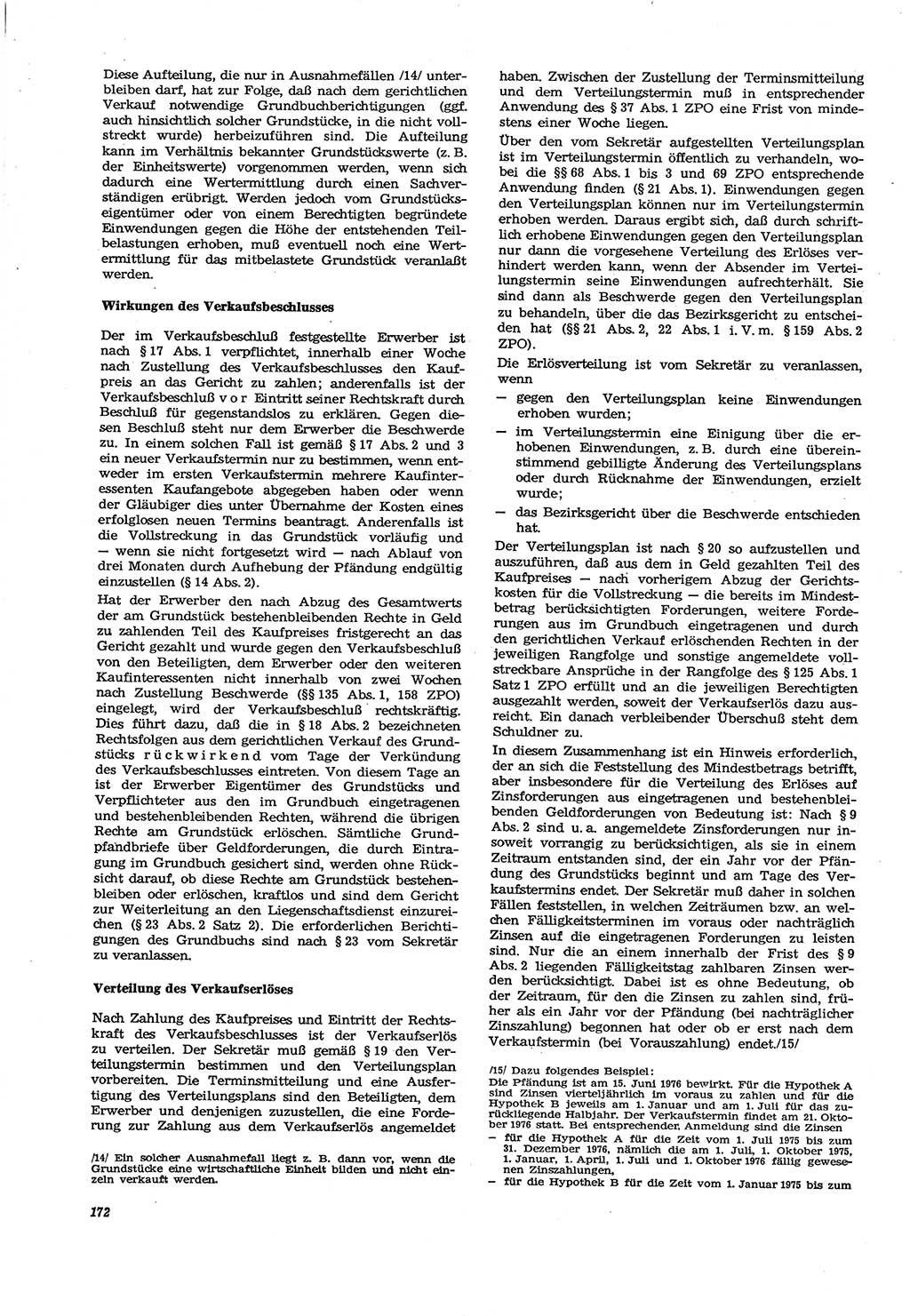 Neue Justiz (NJ), Zeitschrift für Recht und Rechtswissenschaft [Deutsche Demokratische Republik (DDR)], 30. Jahrgang 1976, Seite 172 (NJ DDR 1976, S. 172)