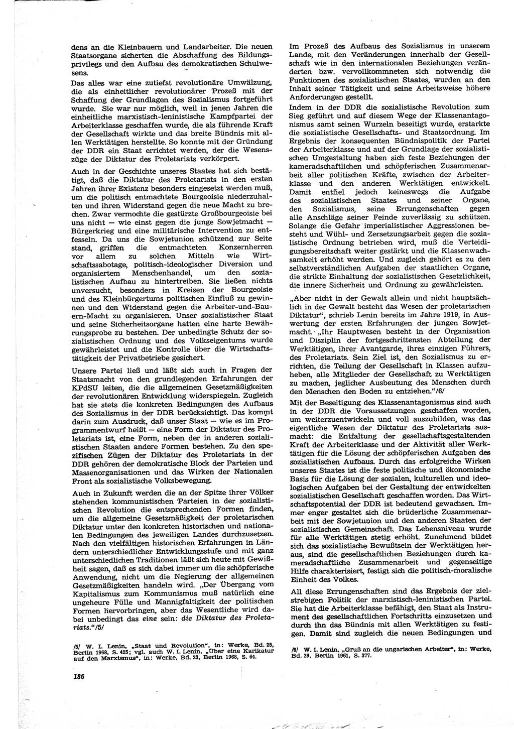 Neue Justiz (NJ), Zeitschrift für Recht und Rechtswissenschaft [Deutsche Demokratische Republik (DDR)], 30. Jahrgang 1976, Seite 186 (NJ DDR 1976, S. 186)
