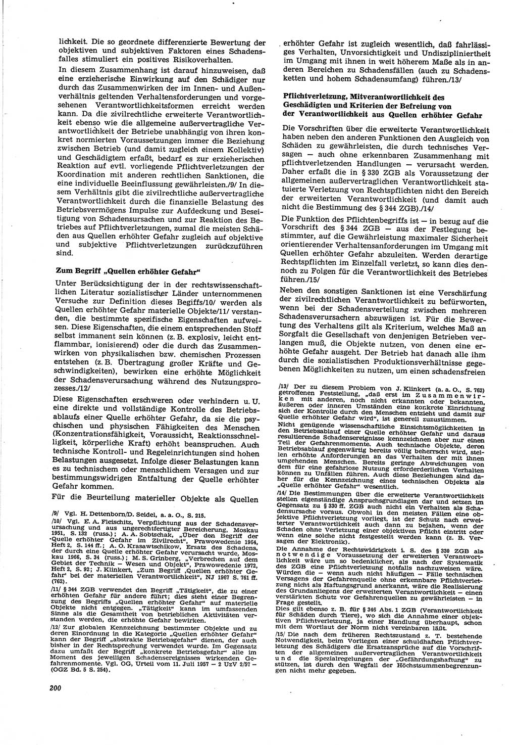 Neue Justiz (NJ), Zeitschrift für Recht und Rechtswissenschaft [Deutsche Demokratische Republik (DDR)], 30. Jahrgang 1976, Seite 200 (NJ DDR 1976, S. 200)