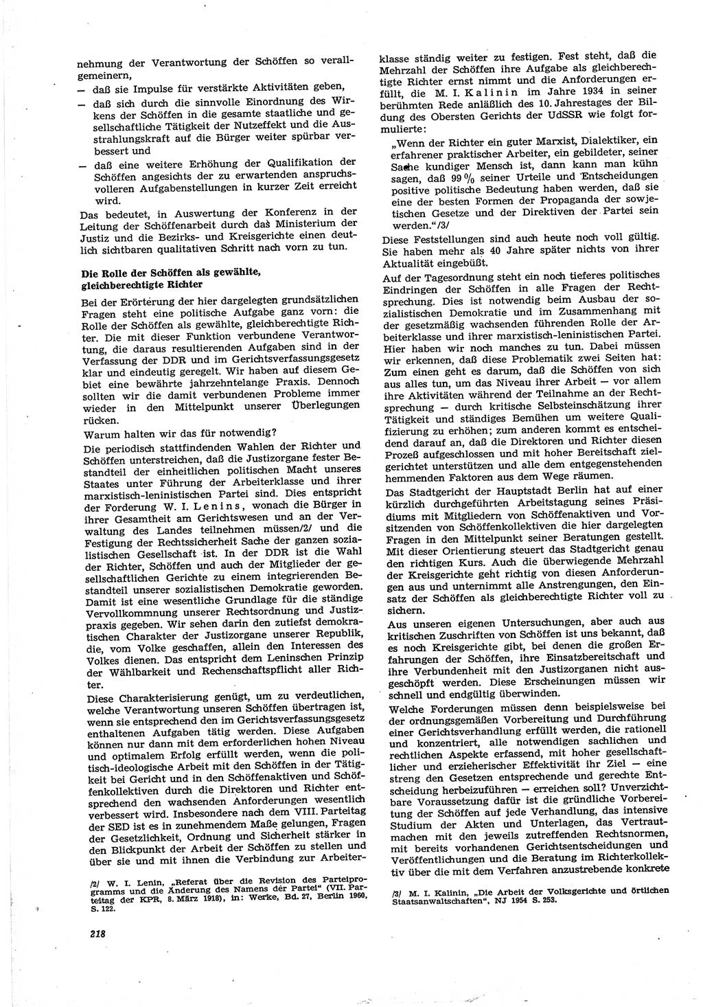 Neue Justiz (NJ), Zeitschrift für Recht und Rechtswissenschaft [Deutsche Demokratische Republik (DDR)], 30. Jahrgang 1976, Seite 218 (NJ DDR 1976, S. 218)