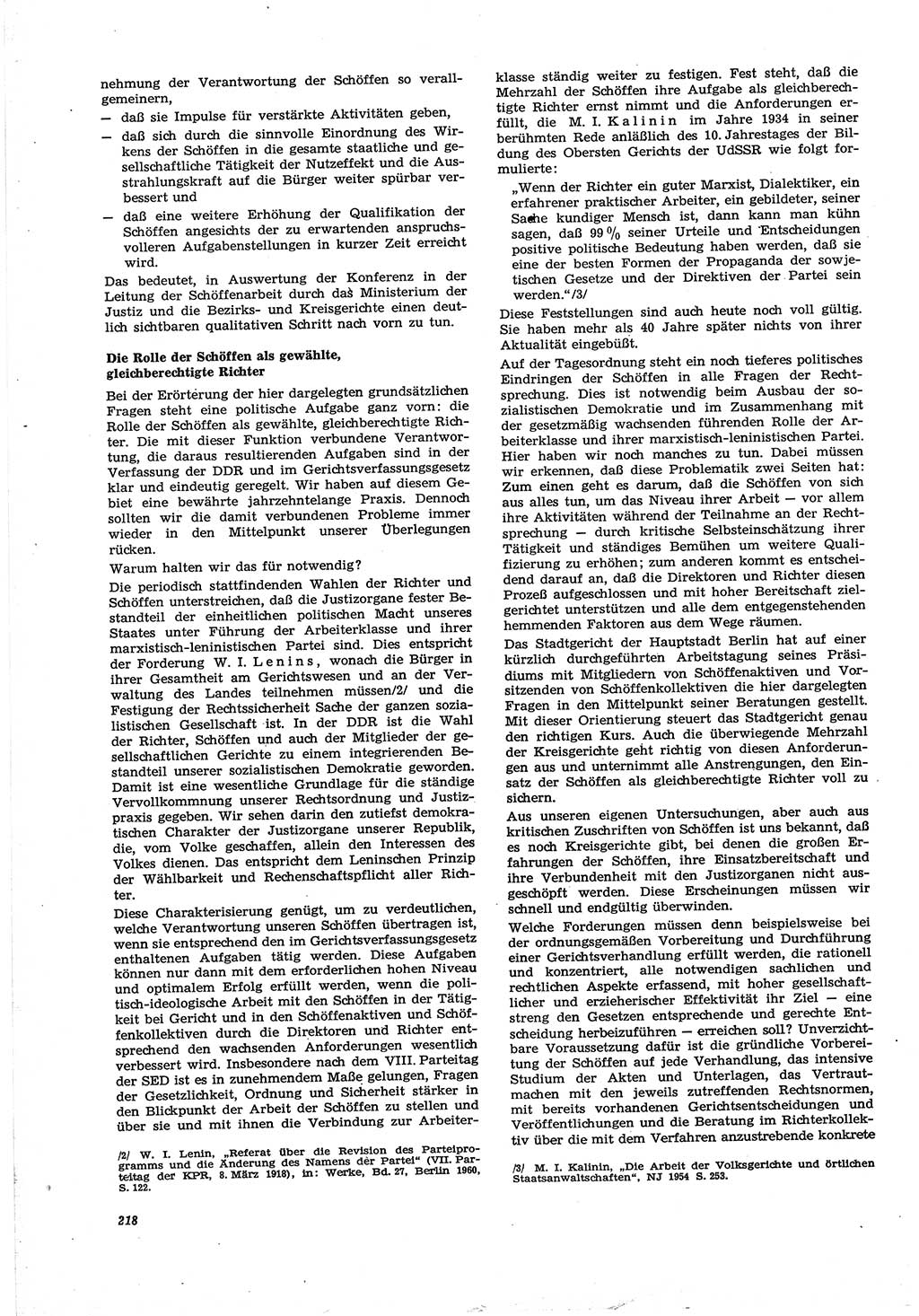 Neue Justiz (NJ), Zeitschrift für Recht und Rechtswissenschaft [Deutsche Demokratische Republik (DDR)], 30. Jahrgang 1976, Seite 218 (NJ DDR 1976, S. 218)