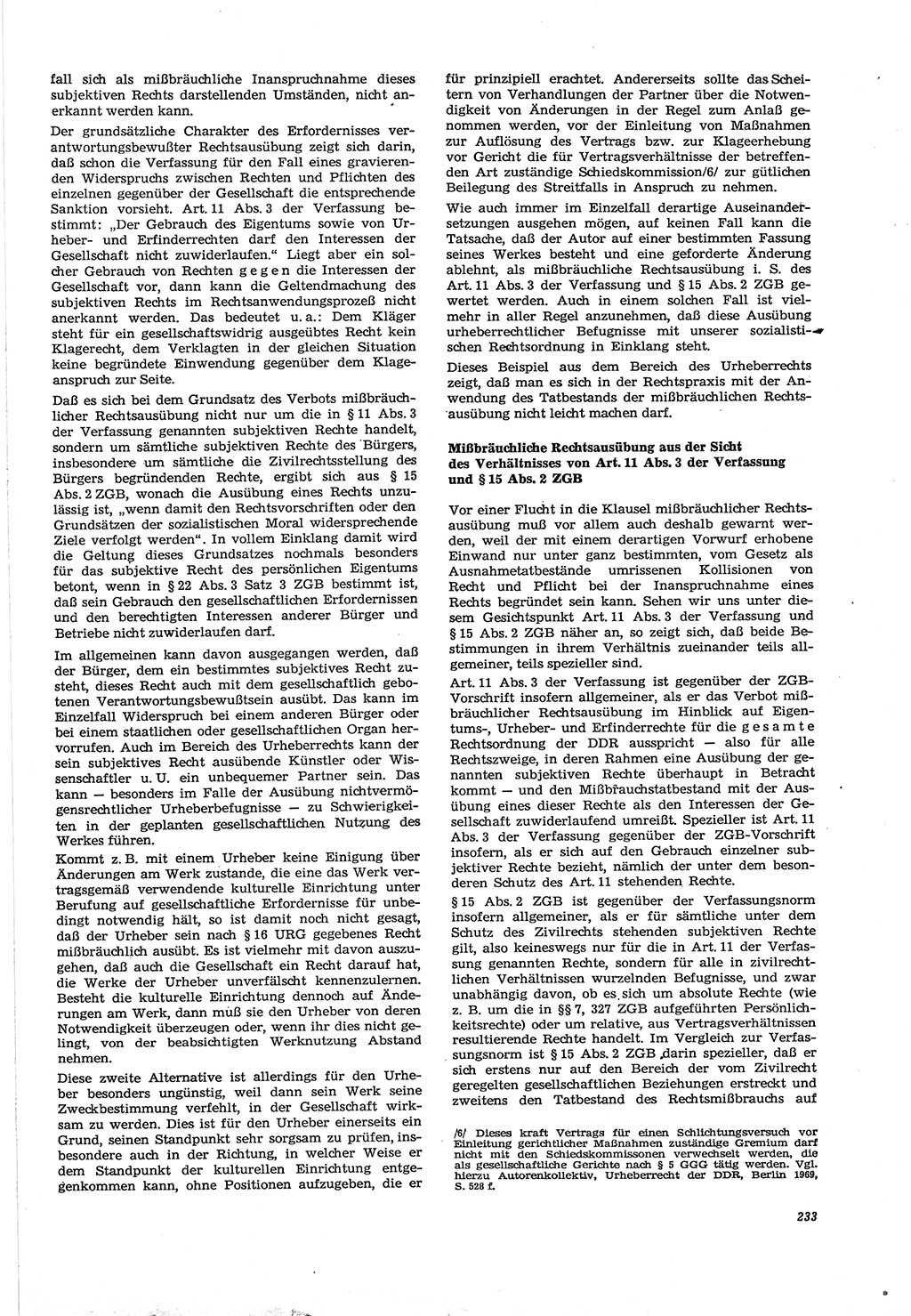 Neue Justiz (NJ), Zeitschrift für Recht und Rechtswissenschaft [Deutsche Demokratische Republik (DDR)], 30. Jahrgang 1976, Seite 233 (NJ DDR 1976, S. 233)