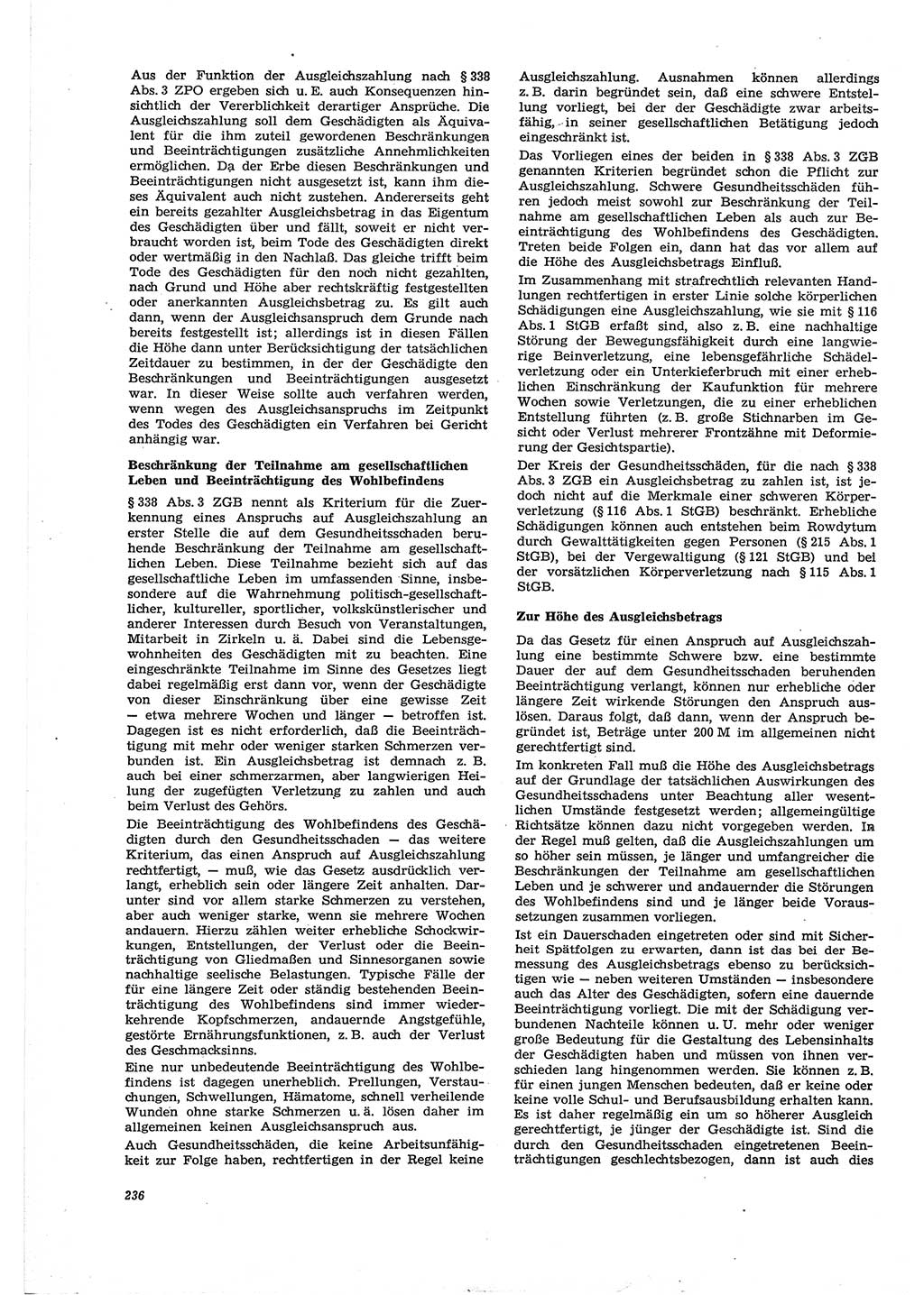 Neue Justiz (NJ), Zeitschrift für Recht und Rechtswissenschaft [Deutsche Demokratische Republik (DDR)], 30. Jahrgang 1976, Seite 236 (NJ DDR 1976, S. 236)