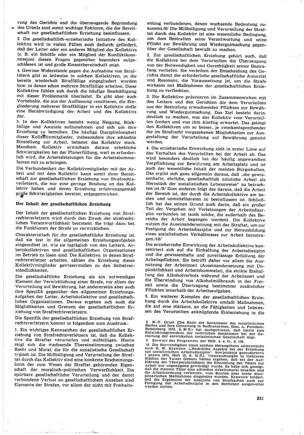 Neue Justiz (NJ), Zeitschrift für Recht und Rechtswissenschaft [Deutsche Demokratische Republik (DDR)], 30. Jahrgang 1976, Seite 251 (NJ DDR 1976, S. 251)