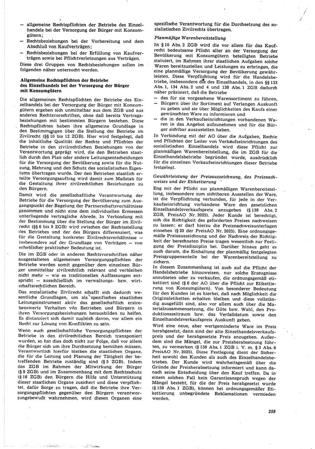 Neue Justiz (NJ), Zeitschrift für Recht und Rechtswissenschaft [Deutsche Demokratische Republik (DDR)], 30. Jahrgang 1976, Seite 259 (NJ DDR 1976, S. 259)