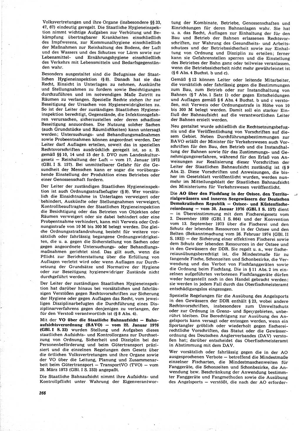 Neue Justiz (NJ), Zeitschrift für Recht und Rechtswissenschaft [Deutsche Demokratische Republik (DDR)], 30. Jahrgang 1976, Seite 266 (NJ DDR 1976, S. 266)