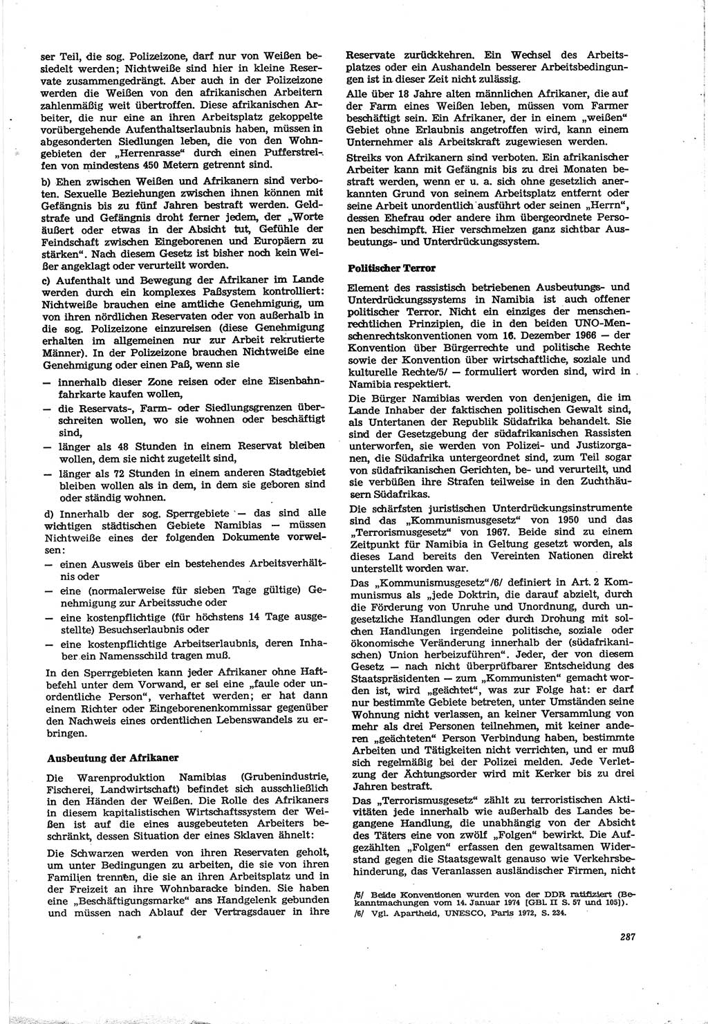 Neue Justiz (NJ), Zeitschrift für Recht und Rechtswissenschaft [Deutsche Demokratische Republik (DDR)], 30. Jahrgang 1976, Seite 287 (NJ DDR 1976, S. 287)