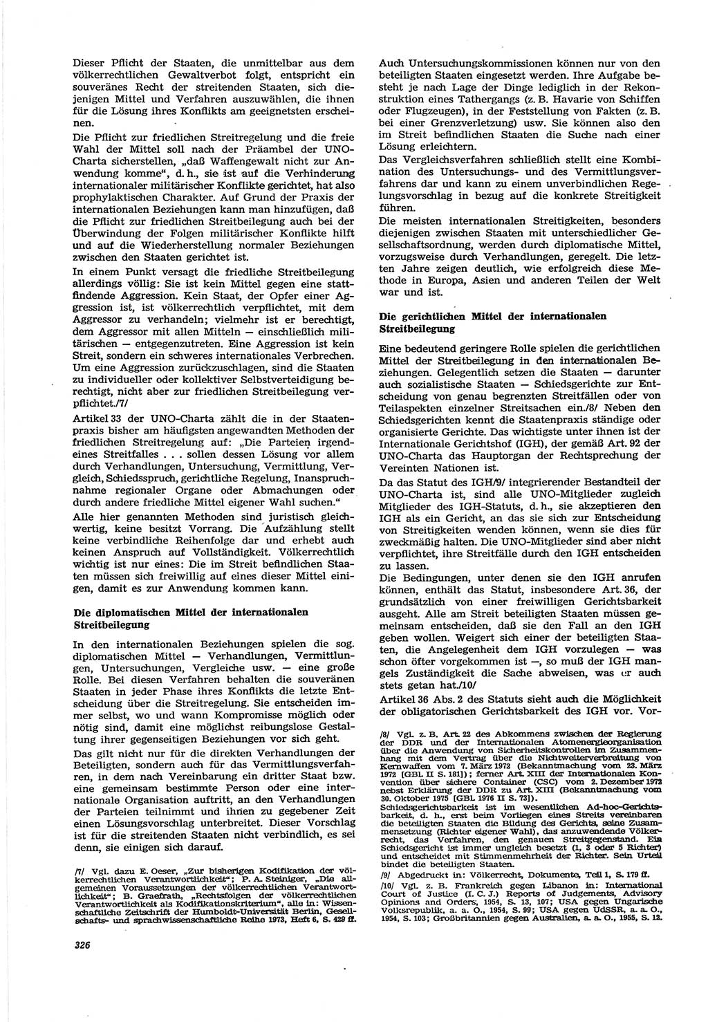 Neue Justiz (NJ), Zeitschrift für Recht und Rechtswissenschaft [Deutsche Demokratische Republik (DDR)], 30. Jahrgang 1976, Seite 326 (NJ DDR 1976, S. 326)