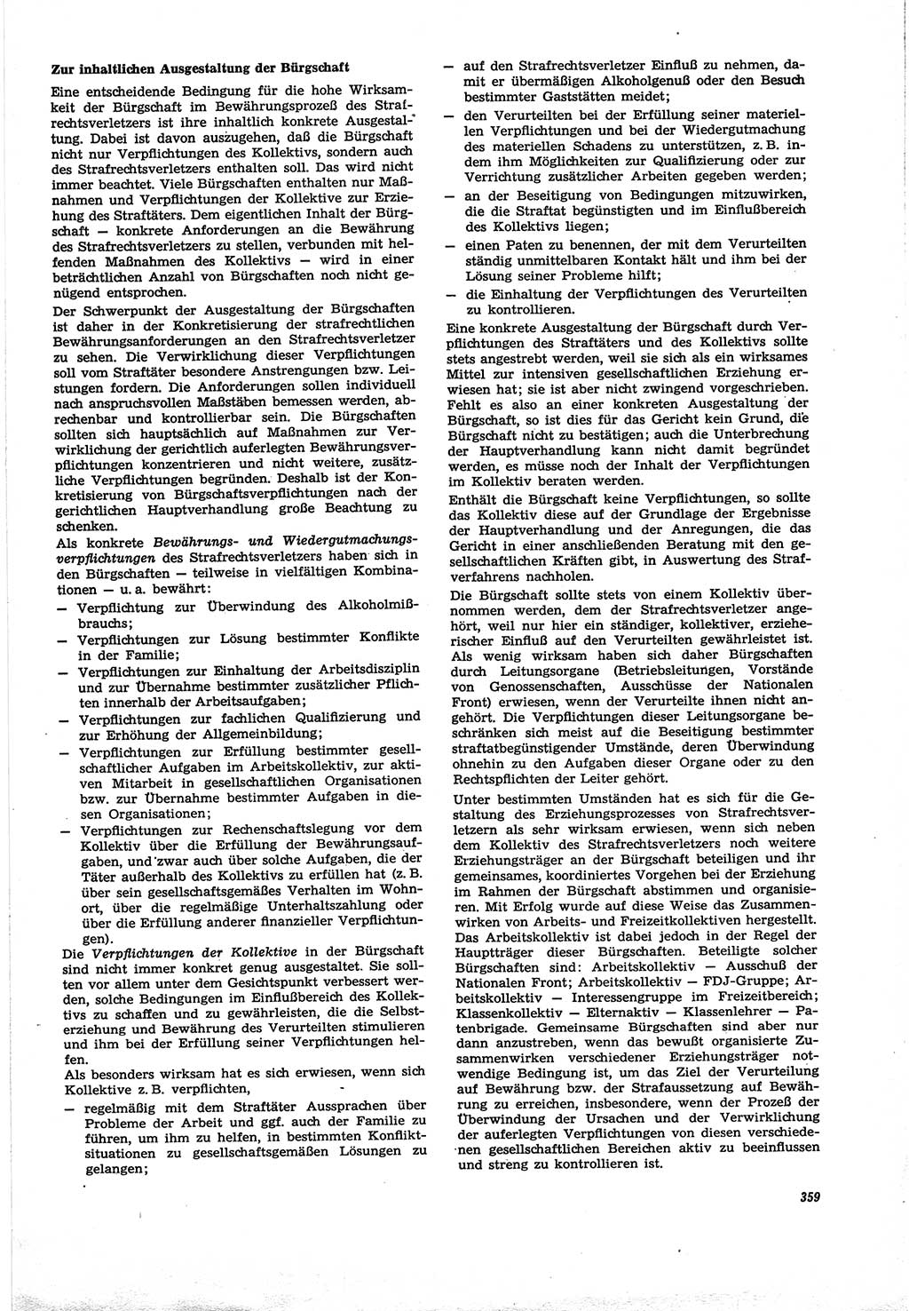 Neue Justiz (NJ), Zeitschrift für Recht und Rechtswissenschaft [Deutsche Demokratische Republik (DDR)], 30. Jahrgang 1976, Seite 359 (NJ DDR 1976, S. 359)