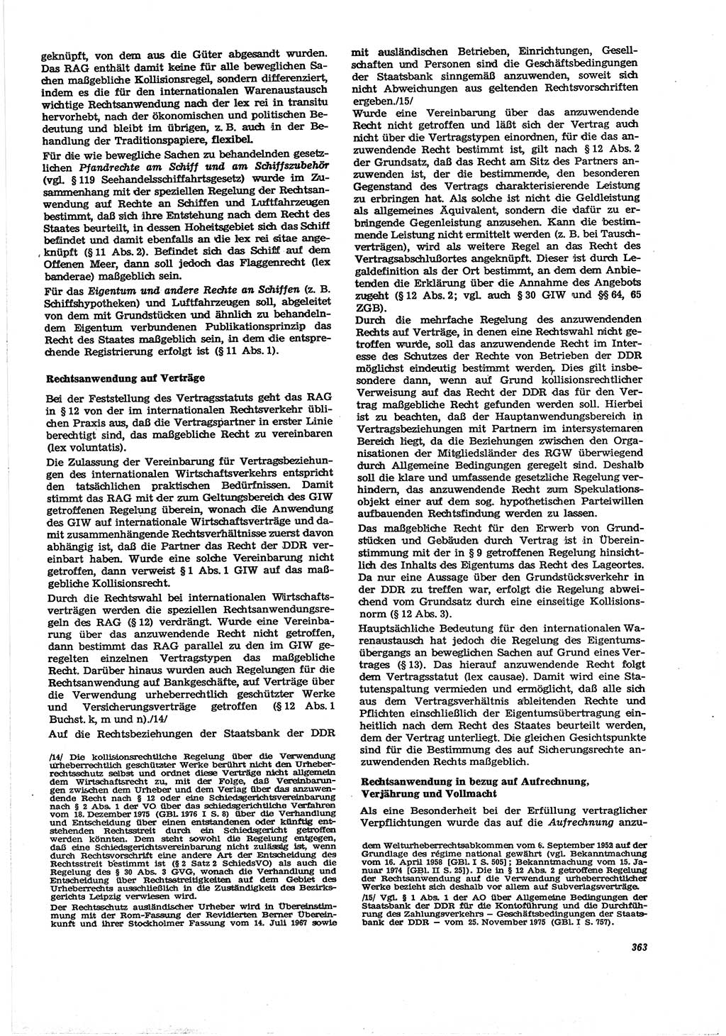 Neue Justiz (NJ), Zeitschrift für Recht und Rechtswissenschaft [Deutsche Demokratische Republik (DDR)], 30. Jahrgang 1976, Seite 363 (NJ DDR 1976, S. 363)