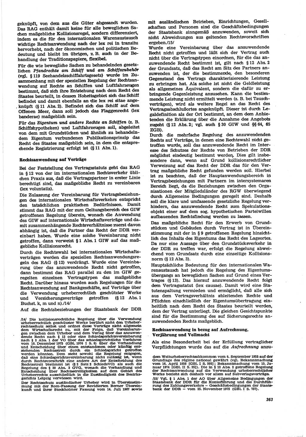 Neue Justiz (NJ), Zeitschrift für Recht und Rechtswissenschaft [Deutsche Demokratische Republik (DDR)], 30. Jahrgang 1976, Seite 363 (NJ DDR 1976, S. 363)