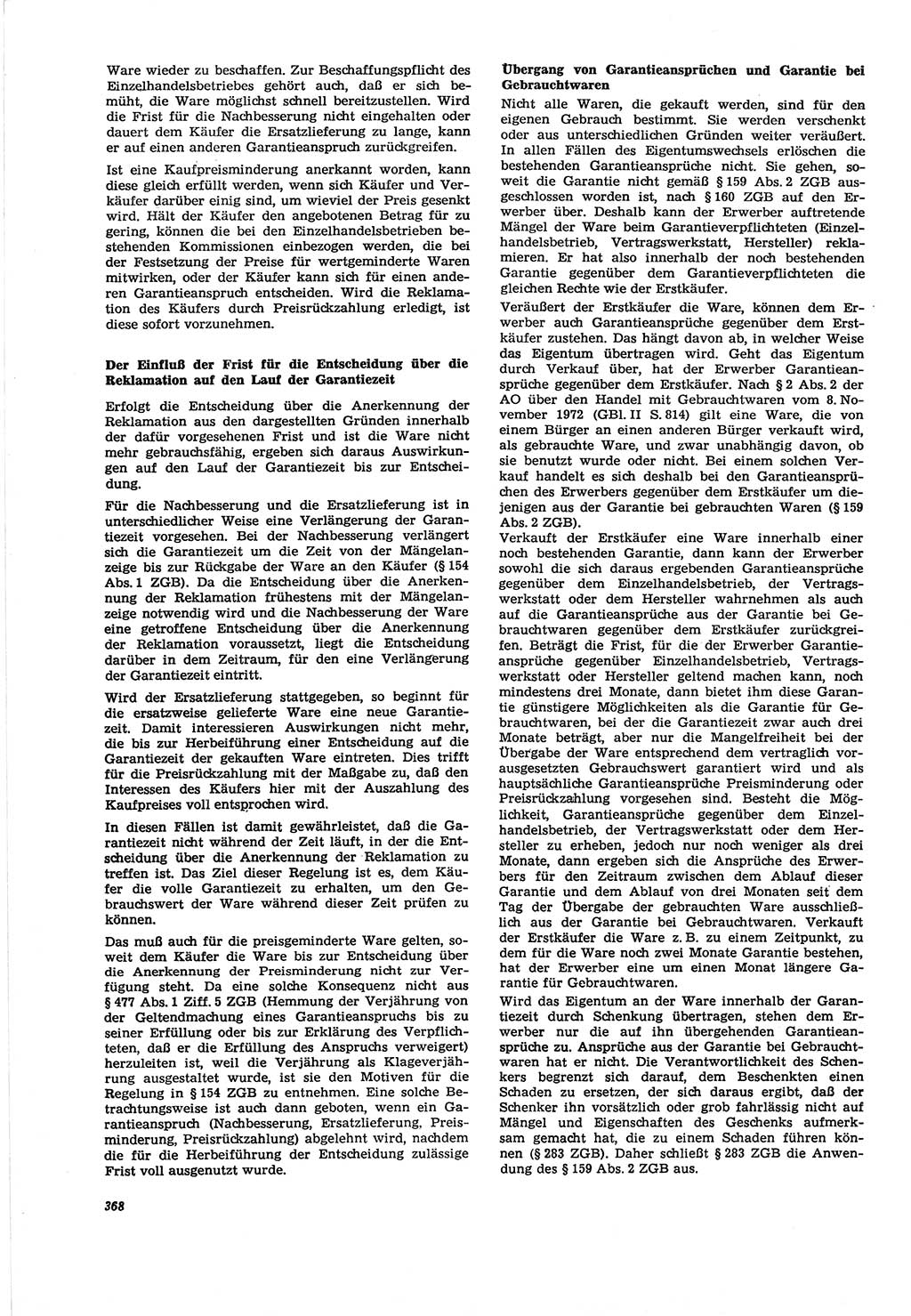 Neue Justiz (NJ), Zeitschrift für Recht und Rechtswissenschaft [Deutsche Demokratische Republik (DDR)], 30. Jahrgang 1976, Seite 368 (NJ DDR 1976, S. 368)
