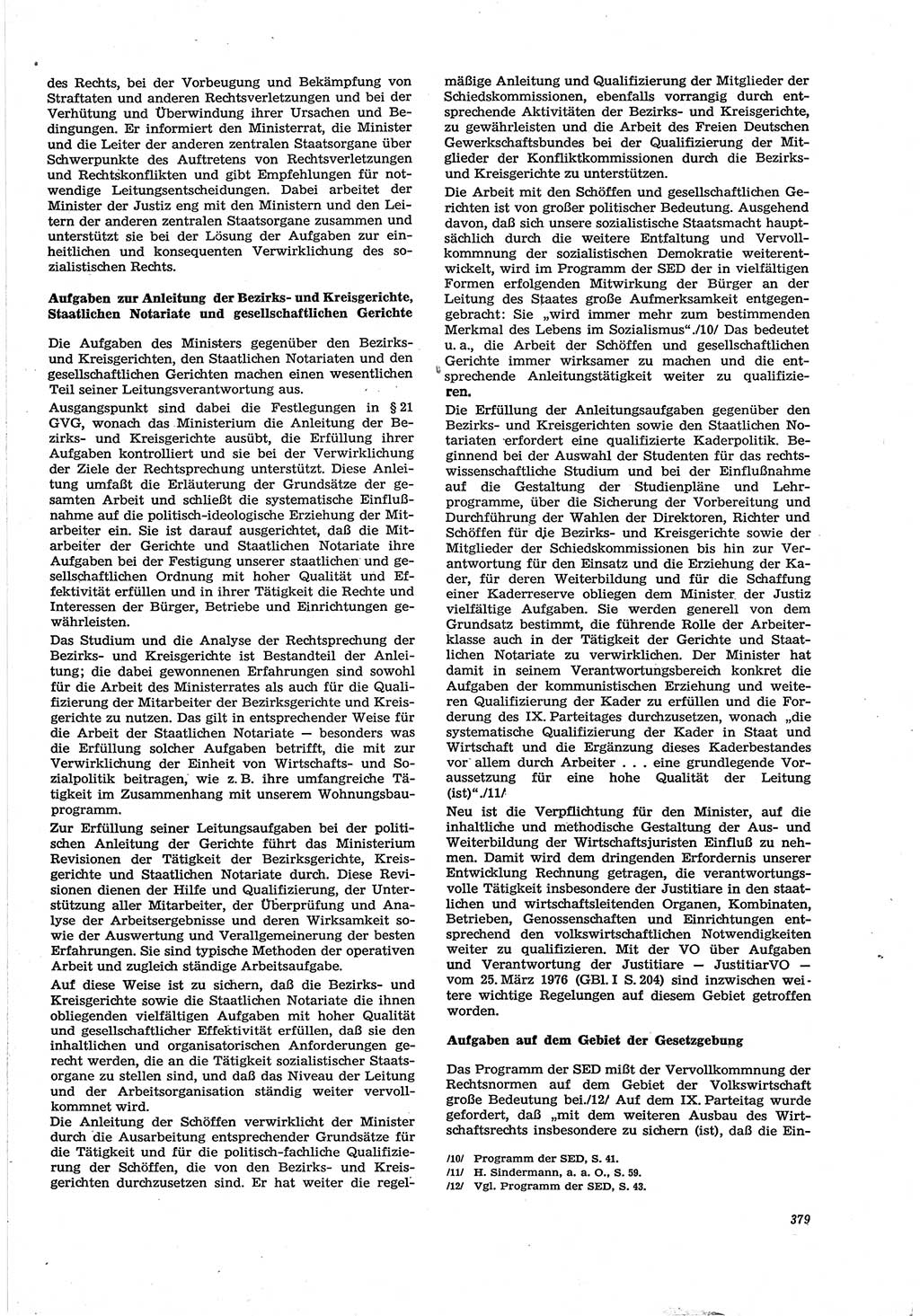 Neue Justiz (NJ), Zeitschrift für Recht und Rechtswissenschaft [Deutsche Demokratische Republik (DDR)], 30. Jahrgang 1976, Seite 379 (NJ DDR 1976, S. 379)